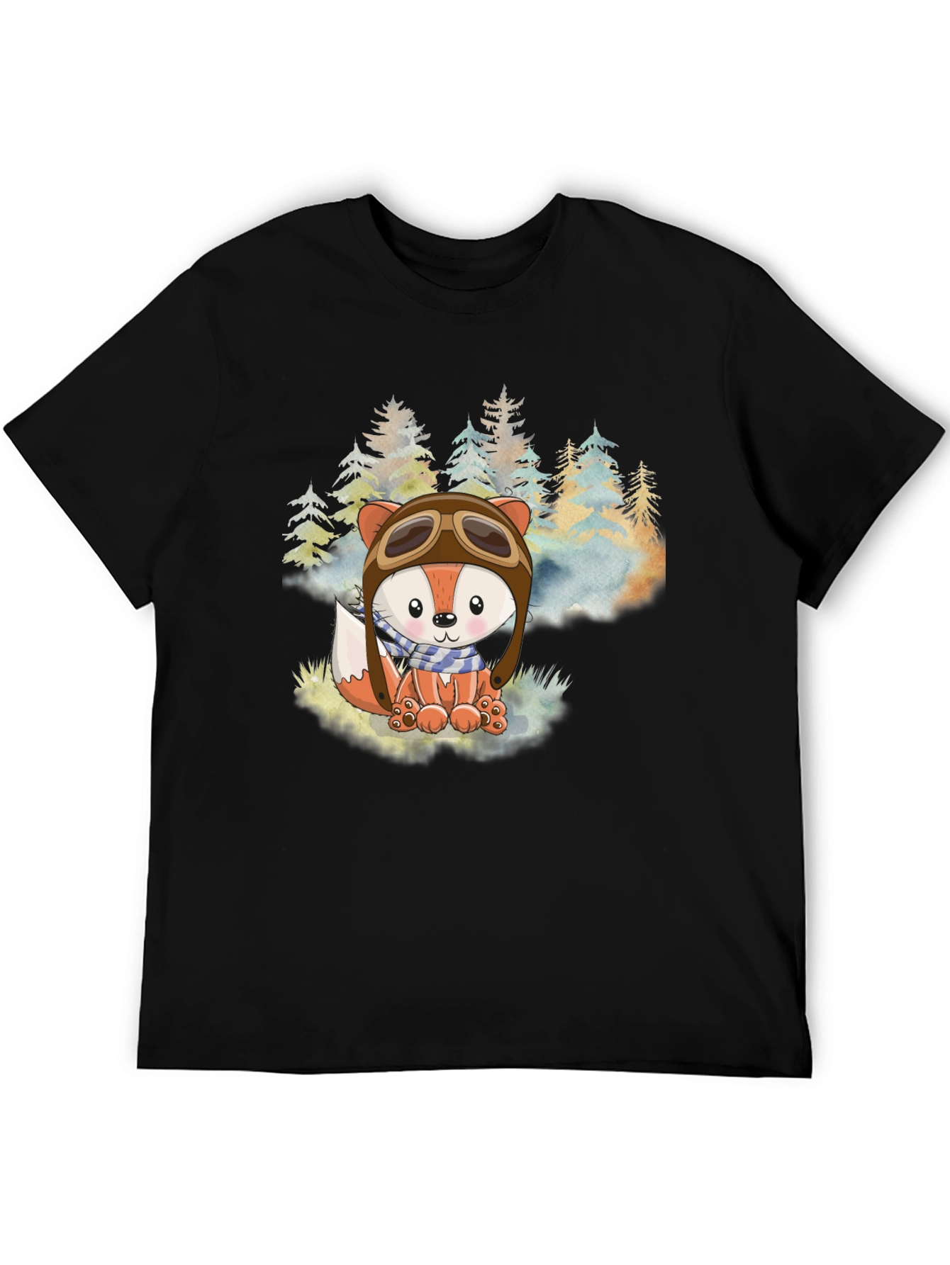 Fox Aviator T-Shirt - Cute Forest Design