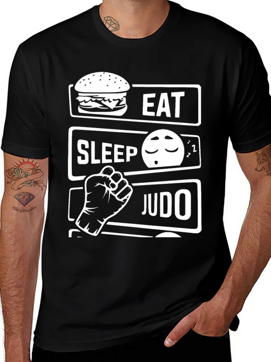 Eat Sleep Judo T-Shirt - Martial Arts Funny Tee