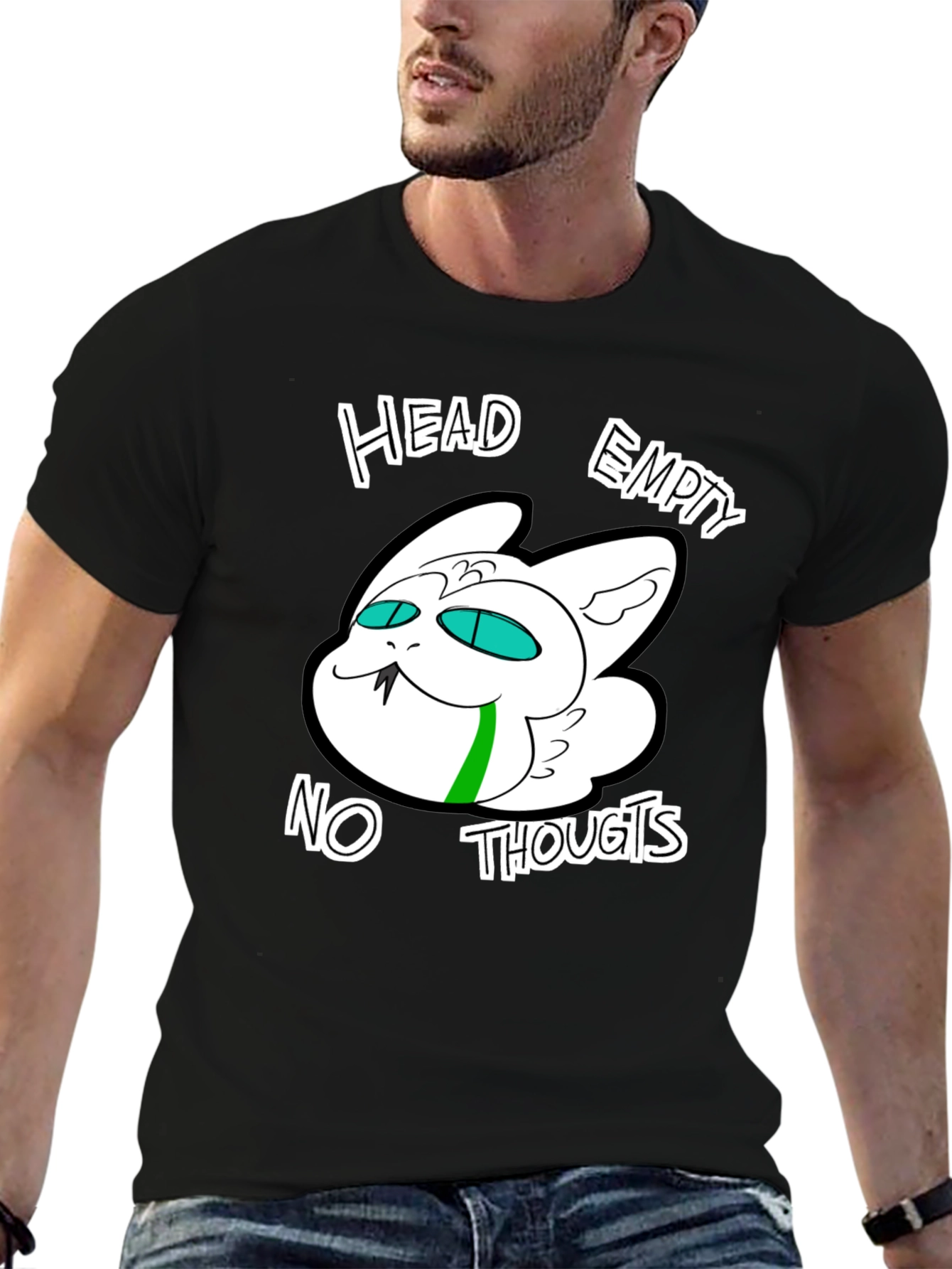 Head Empty No Thoughts Graphic Tee - Black