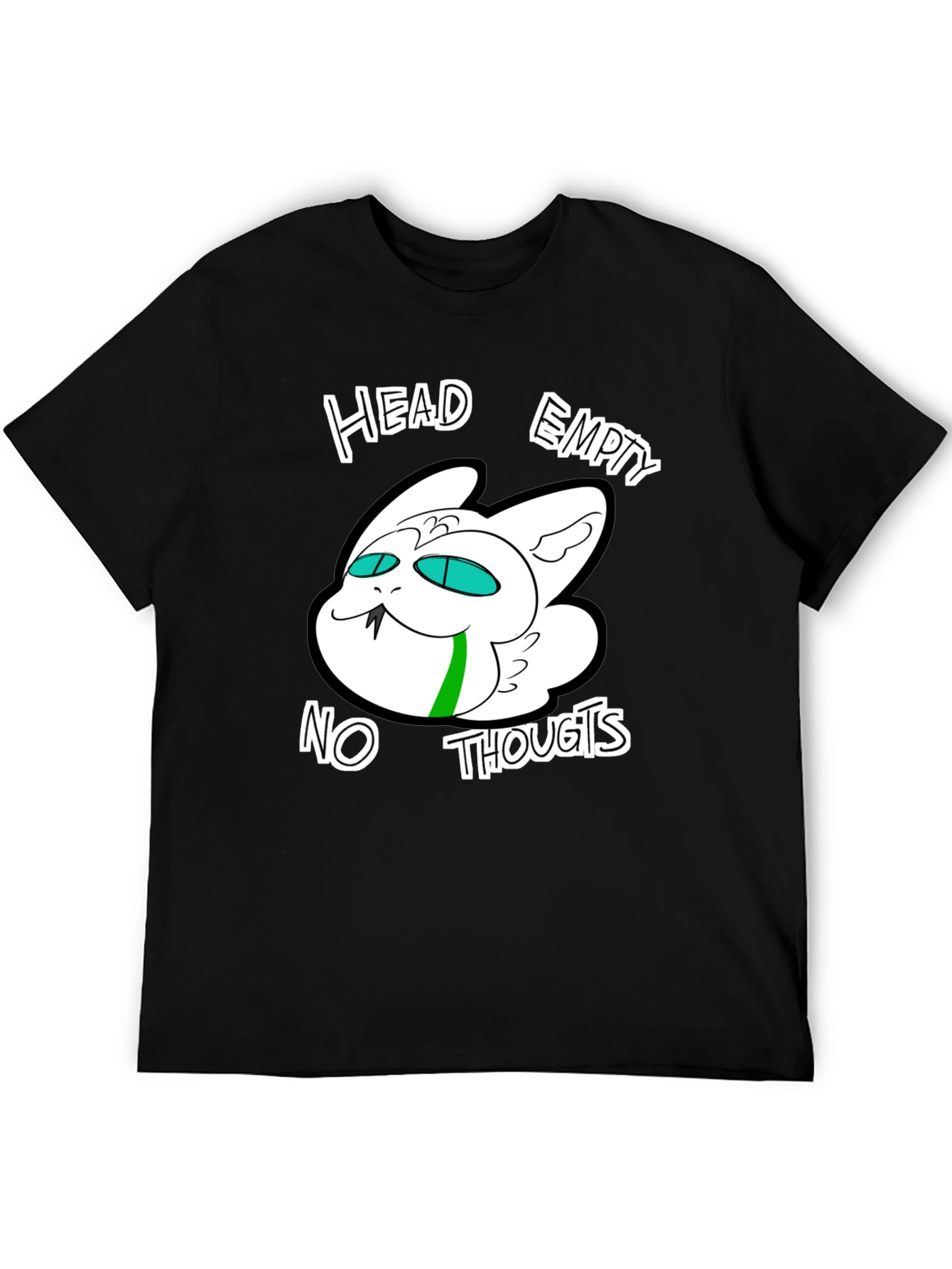 Head Empty No Thoughts Graphic Tee - Black