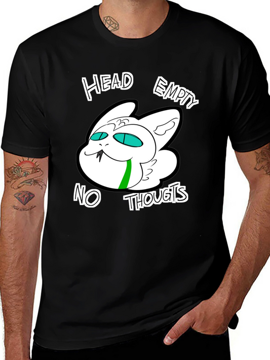 Head Empty No Thoughts Graphic Tee - Black