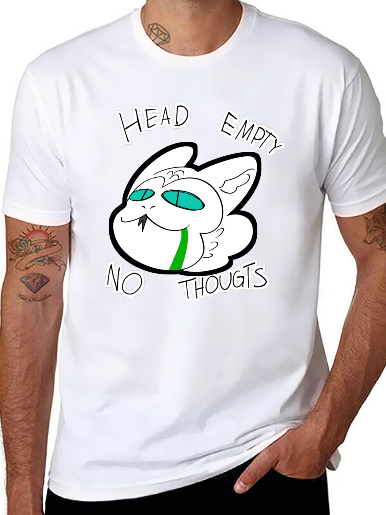 Head Empty No Thoughts Graphic Tee - Black
