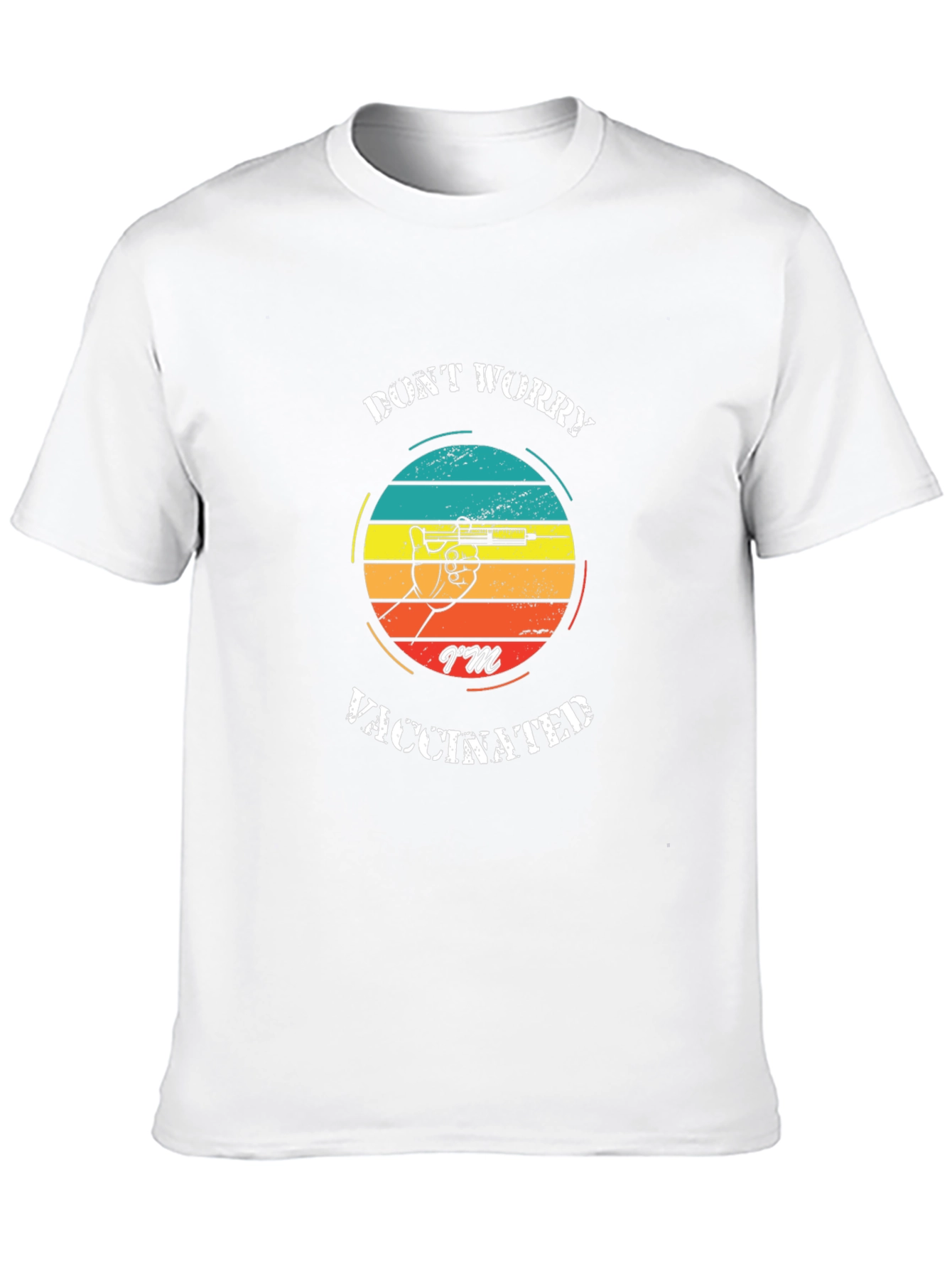 Vaccinated Graphic Tee - Trendy Black T-Shirt