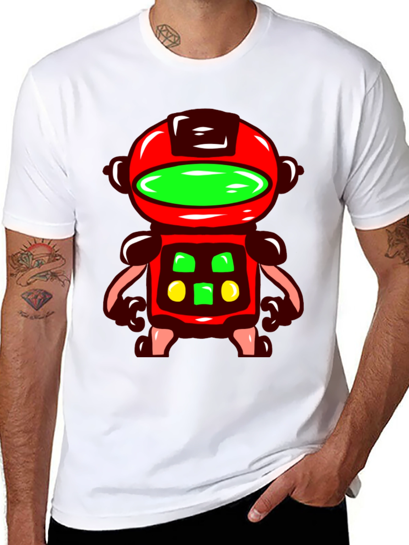 Robot Graphic T-Shirt - Bold and Fun Design