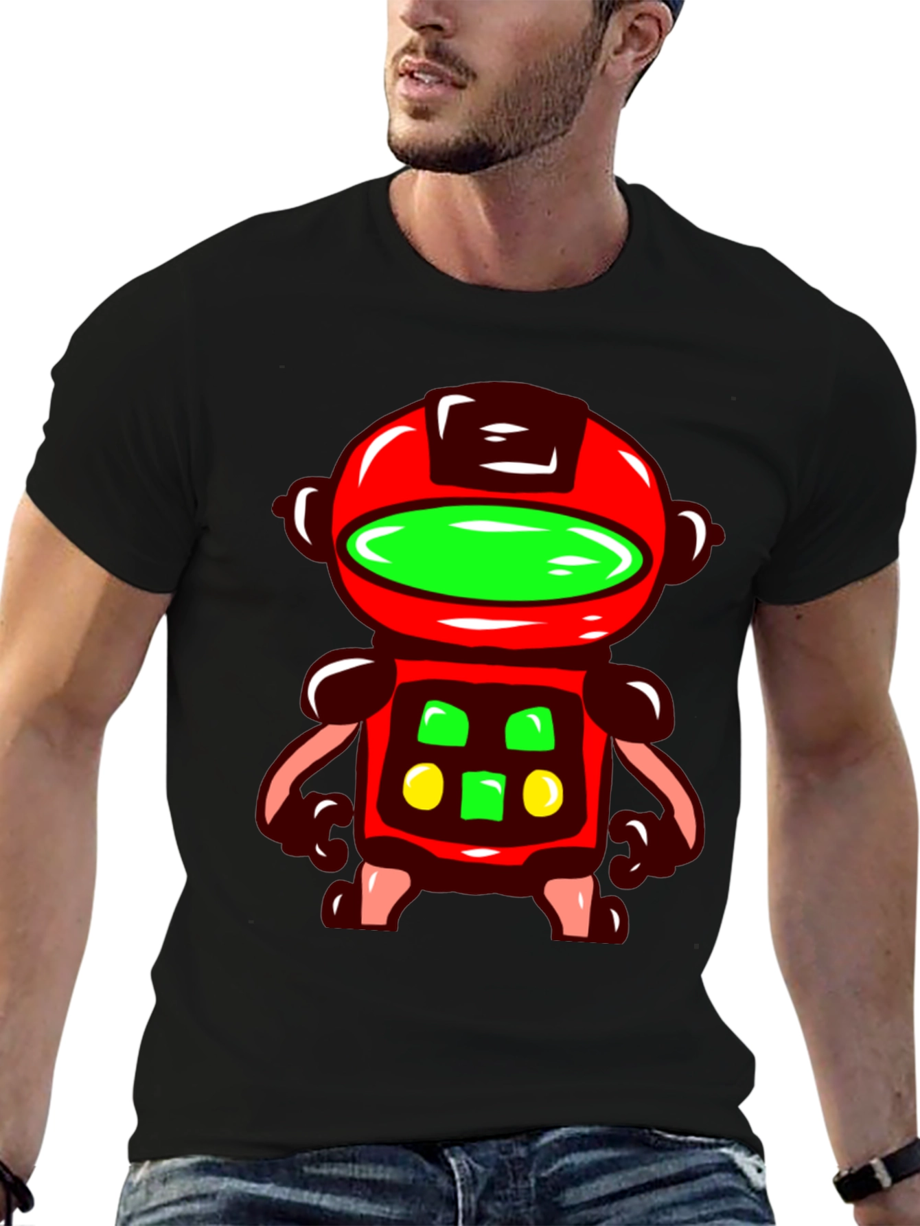 Robot Graphic T-Shirt - Bold and Fun Design