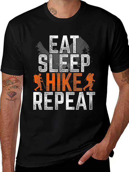 Eat Sleep Hike Repeat Black T-Shirt