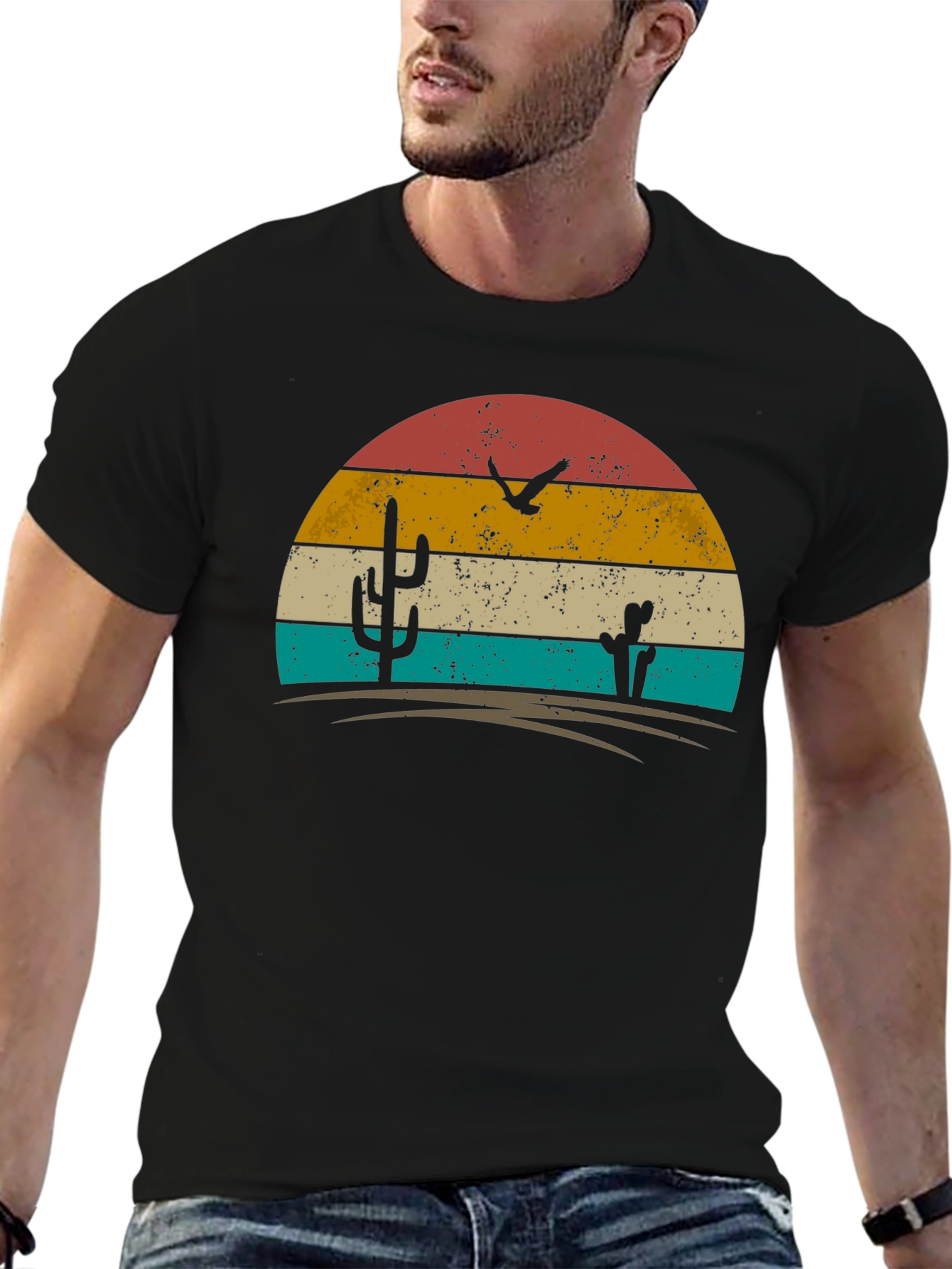 Retro Desert Sunset Graphic Tee