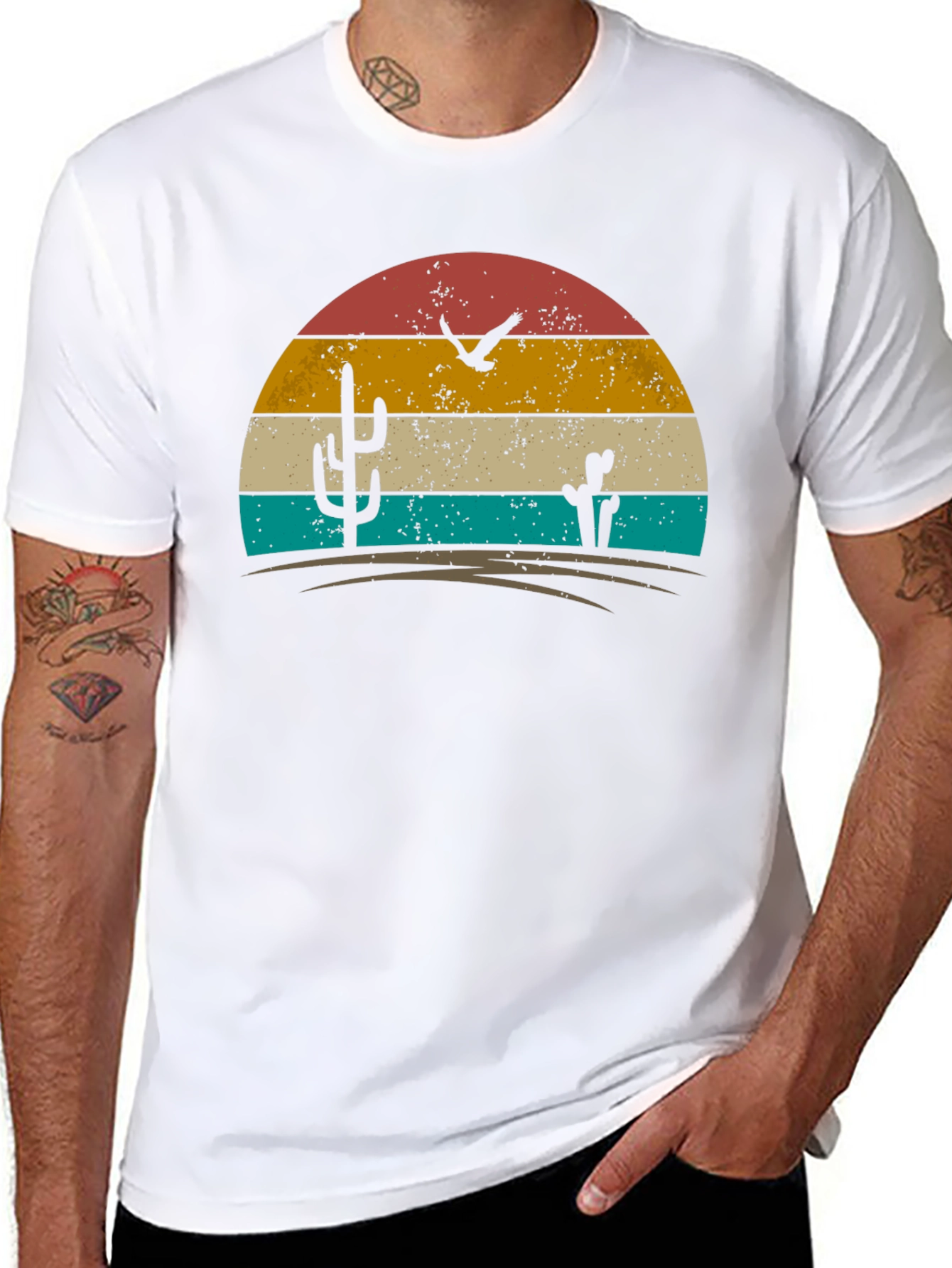 Retro Desert Sunset Graphic Tee