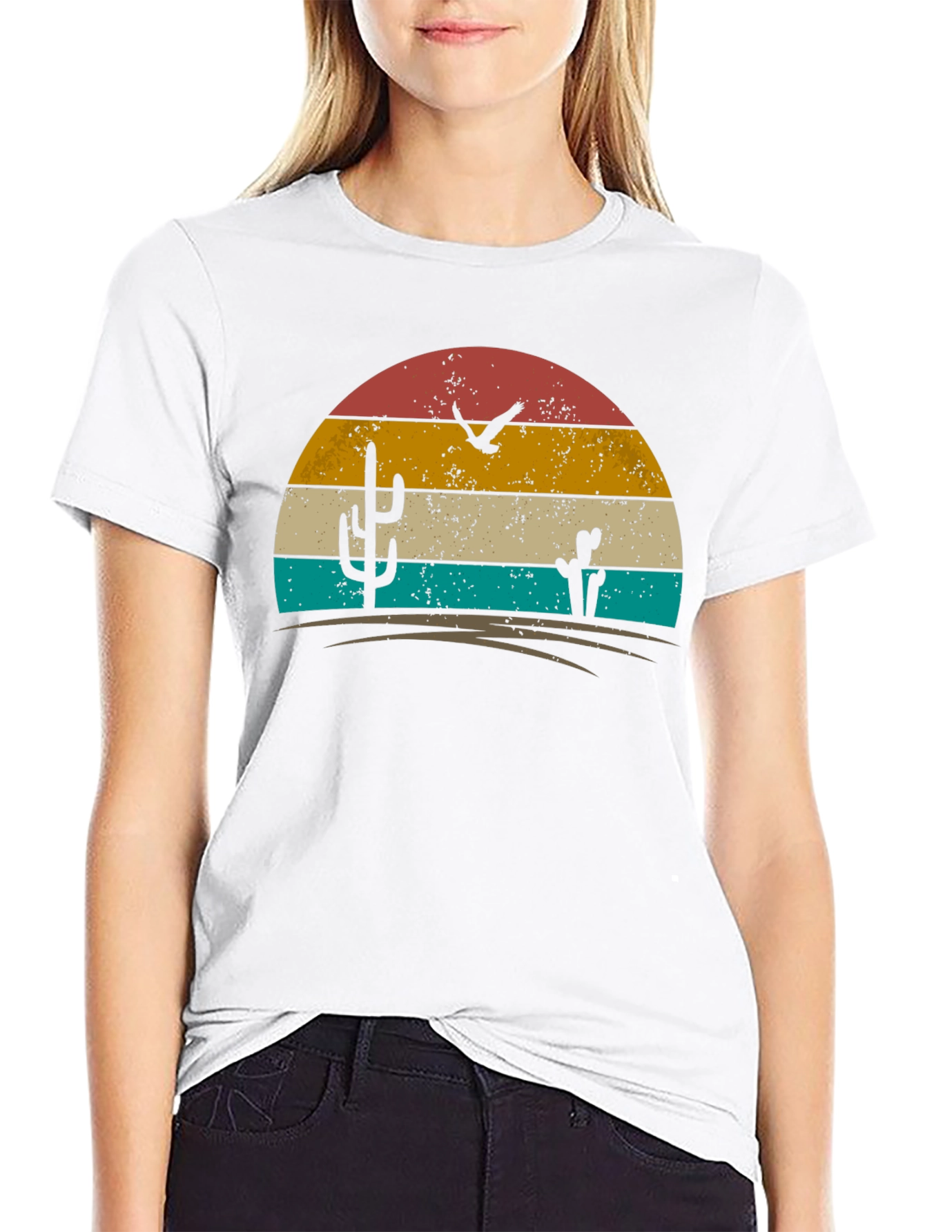 Retro Desert Sunset Graphic Tee