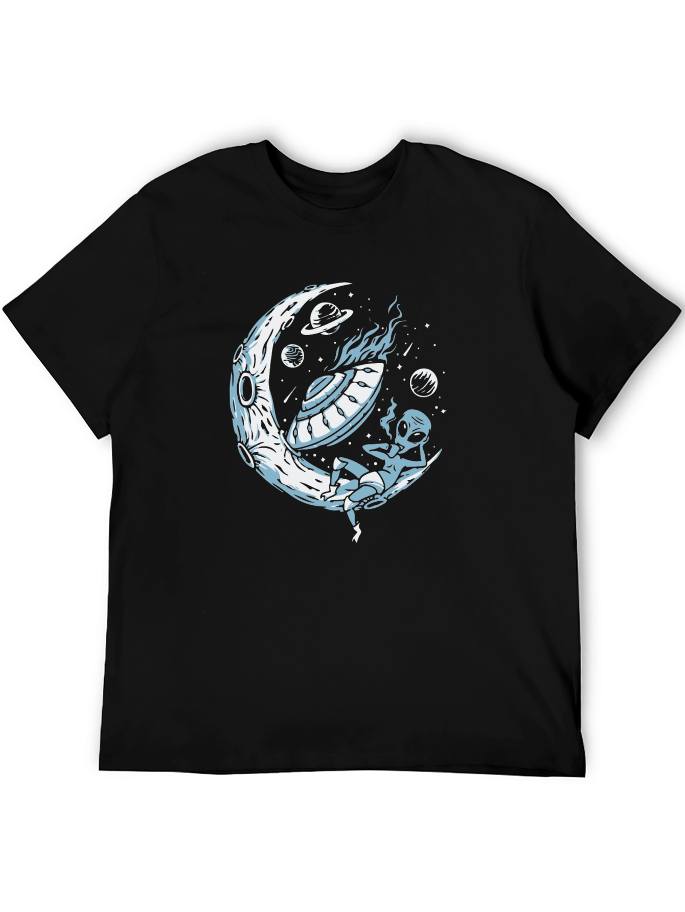 Alien on the Moon Graphic T-Shirt