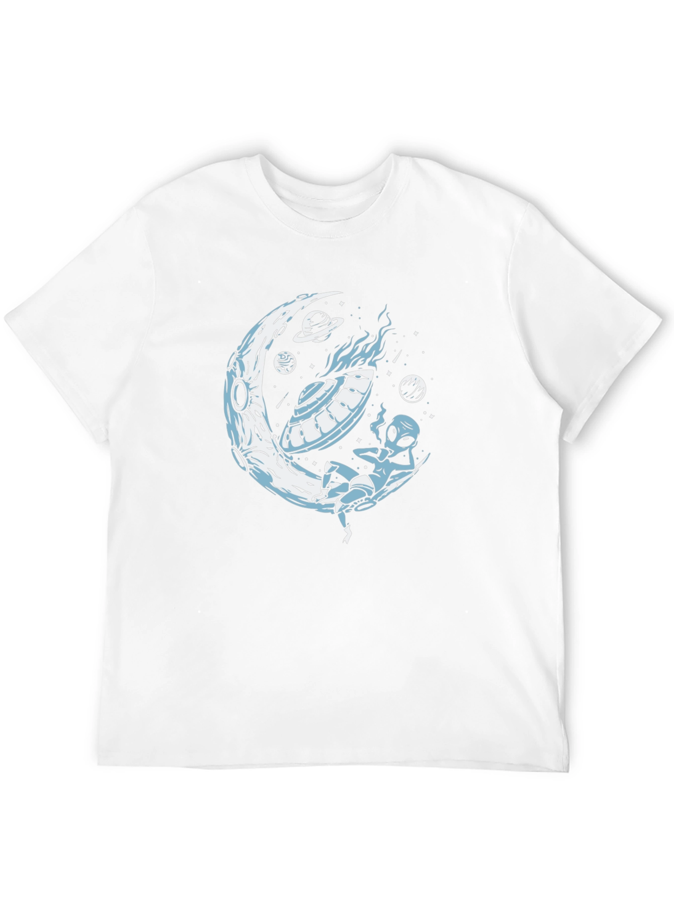 Alien on the Moon Graphic T-Shirt