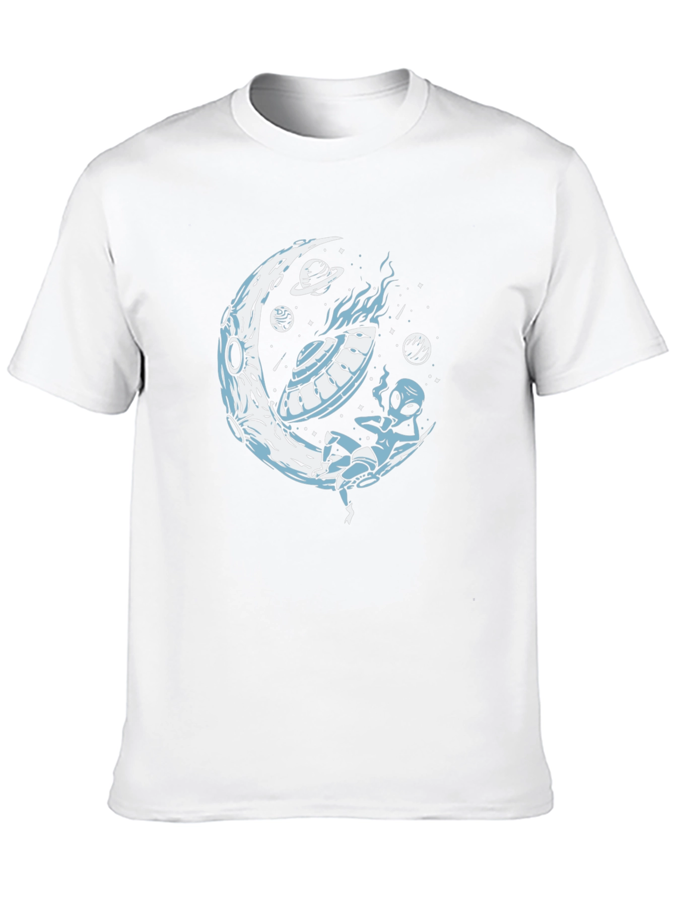 Alien on the Moon Graphic T-Shirt