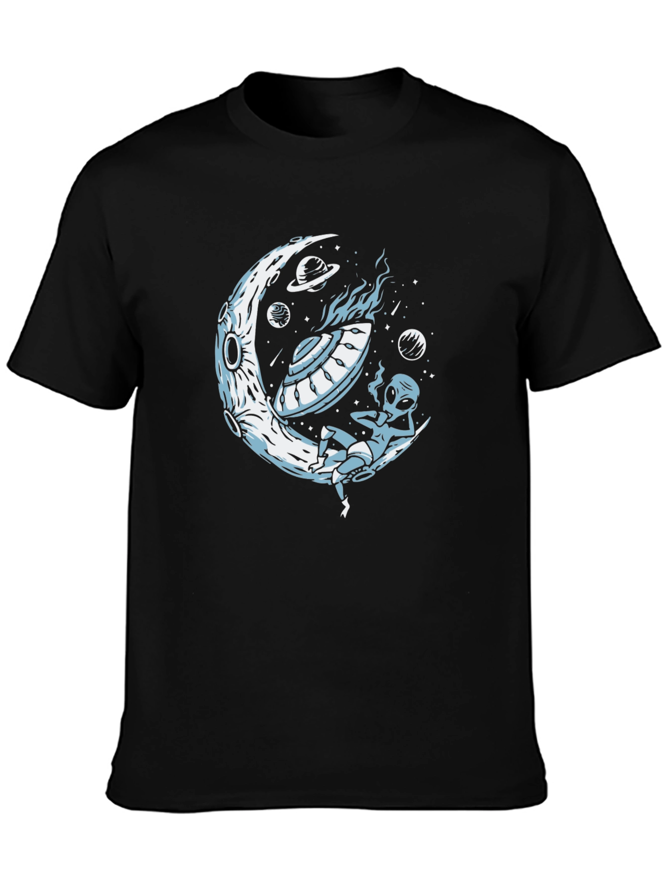 Alien on the Moon Graphic T-Shirt