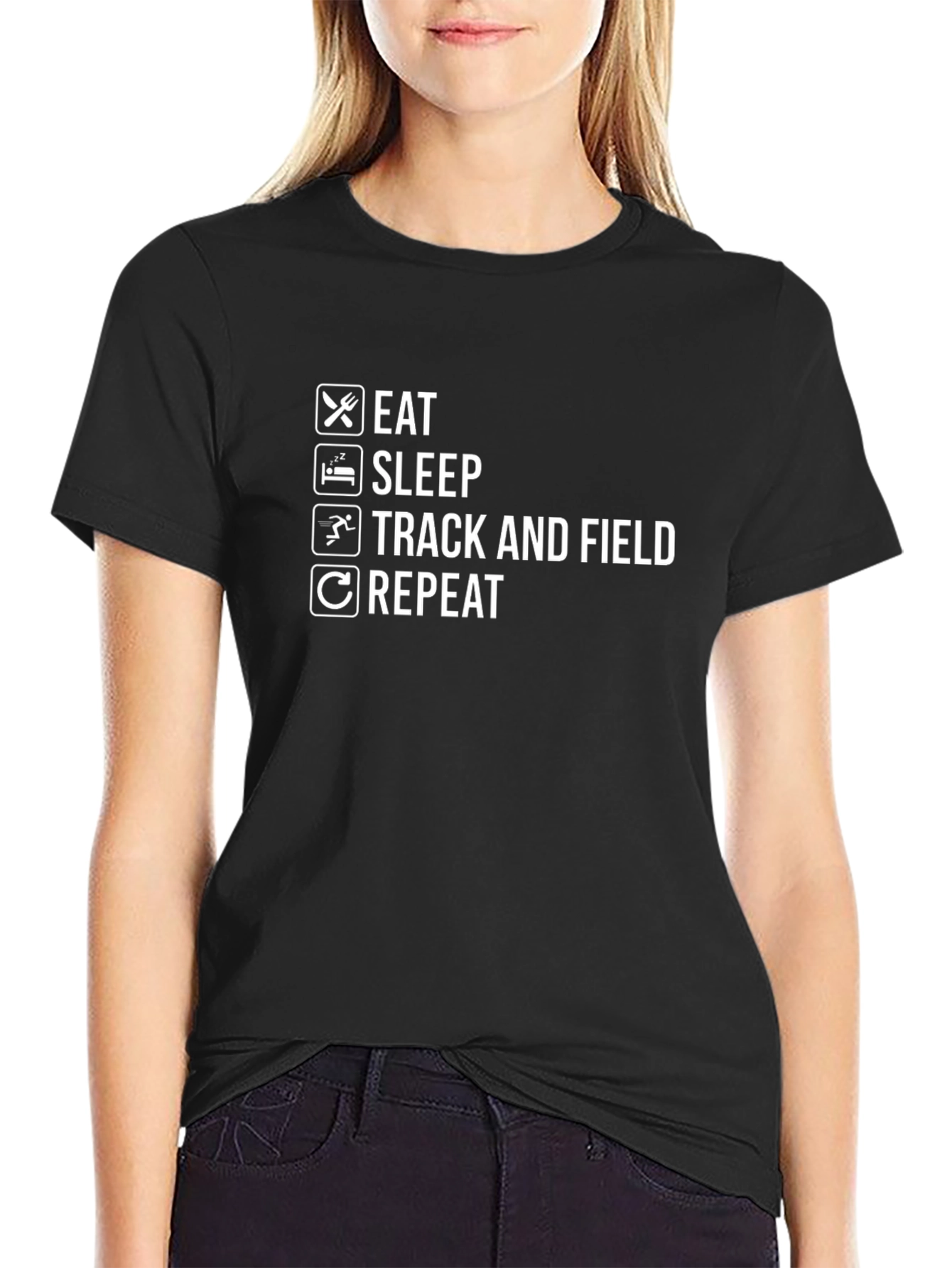 Eat Sleep Track and Field Repeat T-Shirt