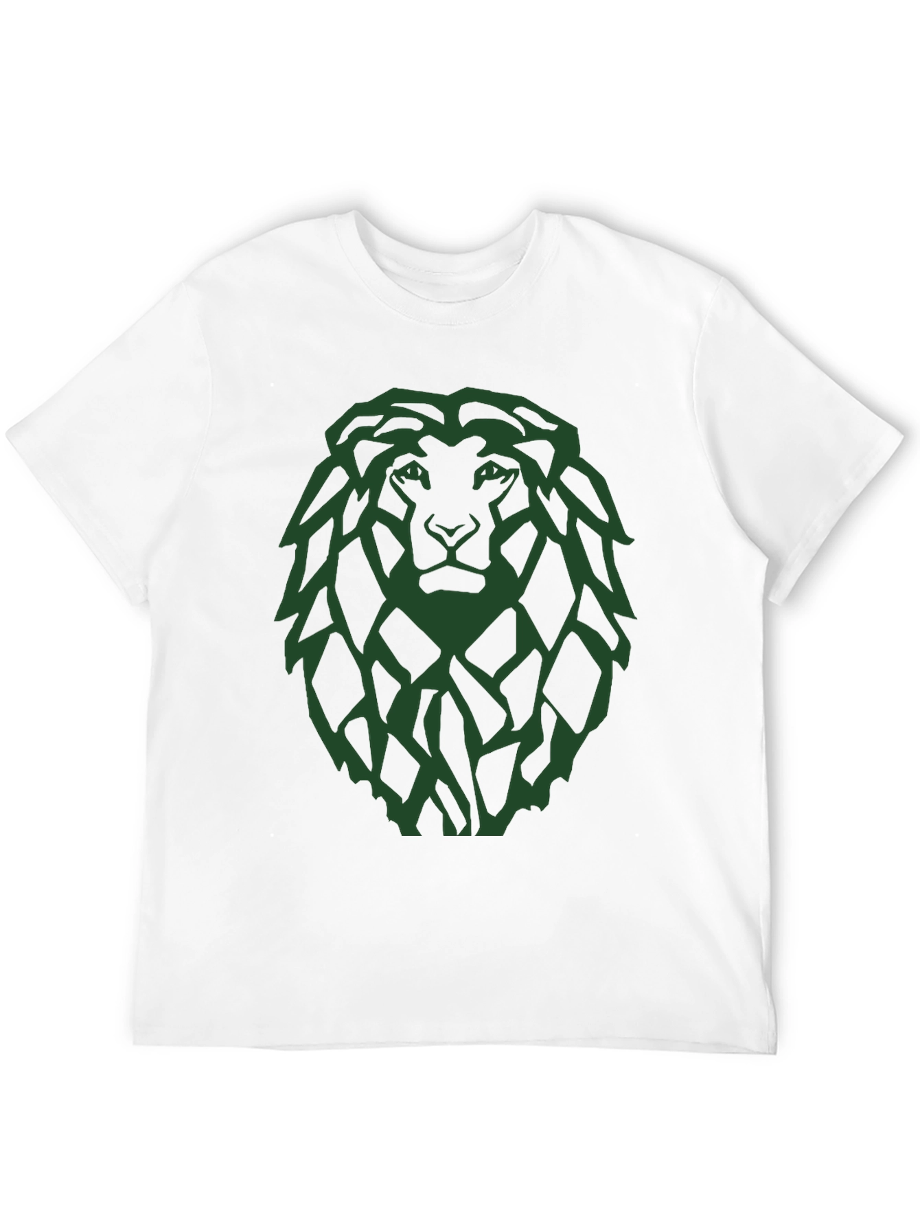 Lion Graphic Tee - Modern Green Print