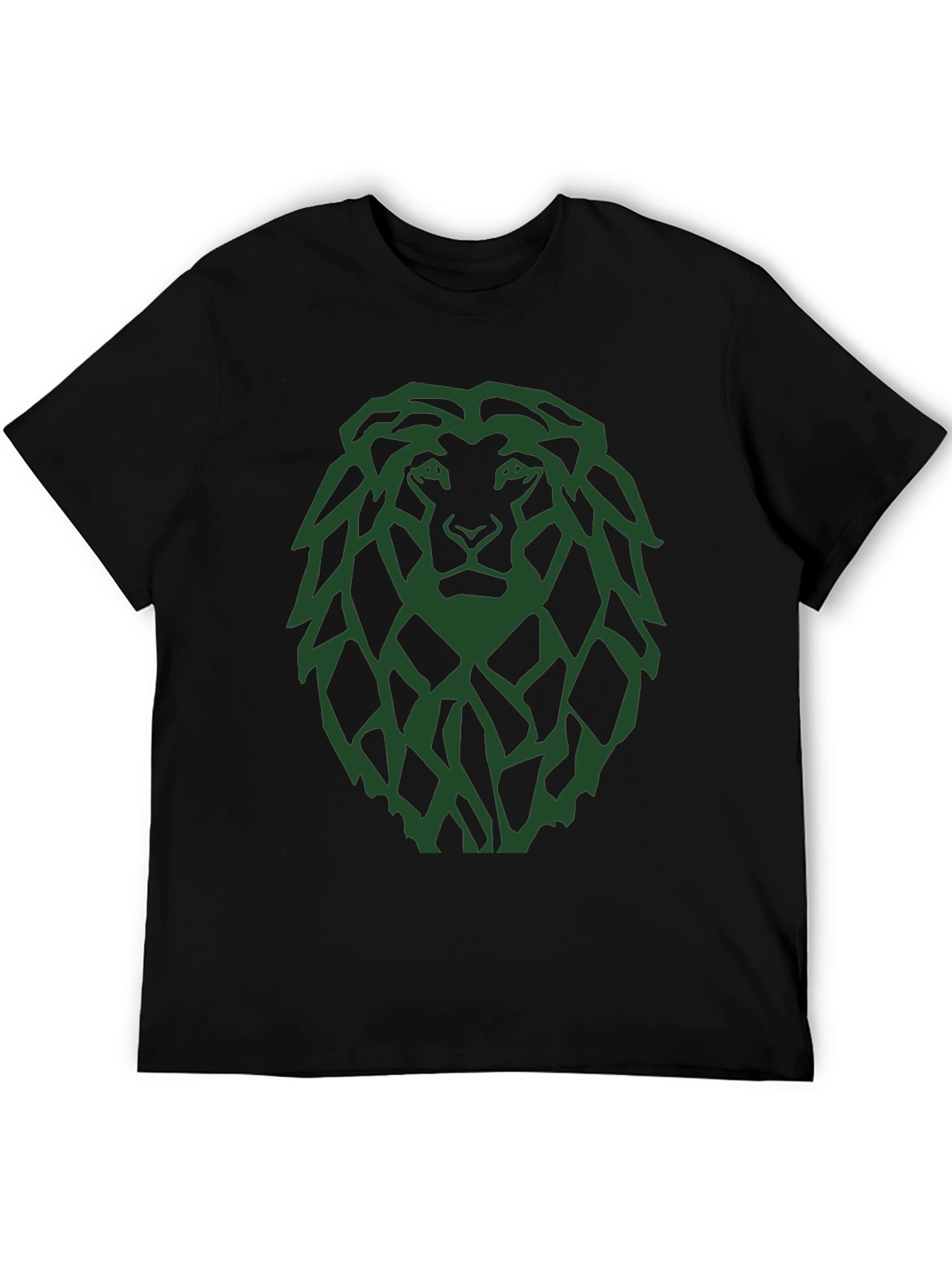 Lion Graphic Tee - Modern Green Print
