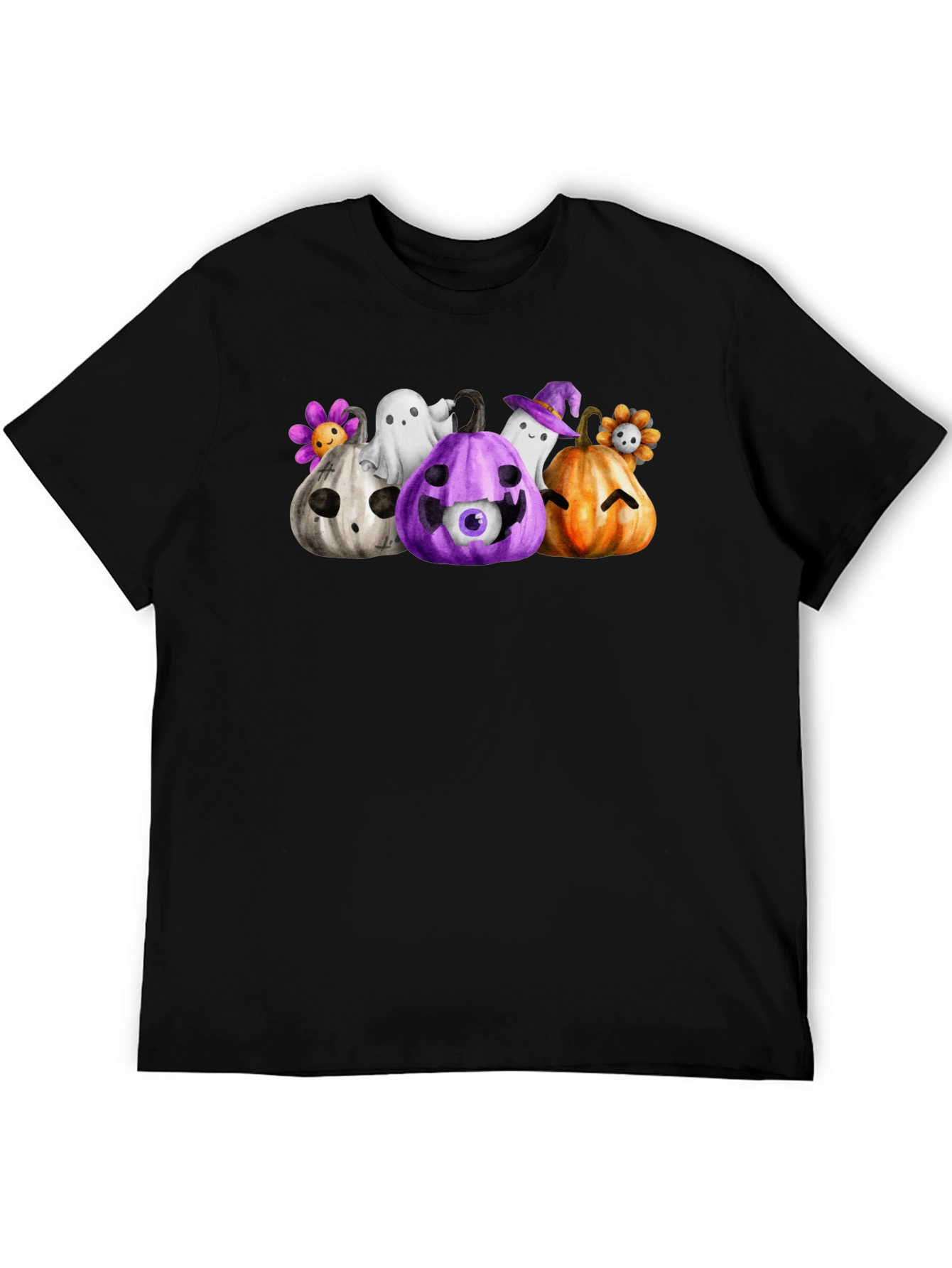 Halloween Pumpkin & Ghost Graphic Tee