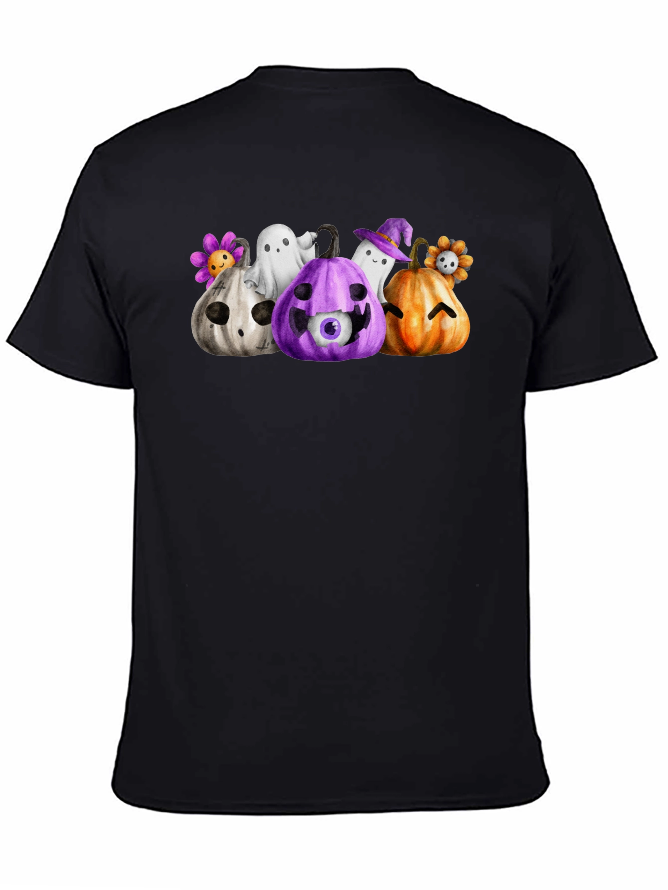 Halloween Pumpkin & Ghost Graphic Tee