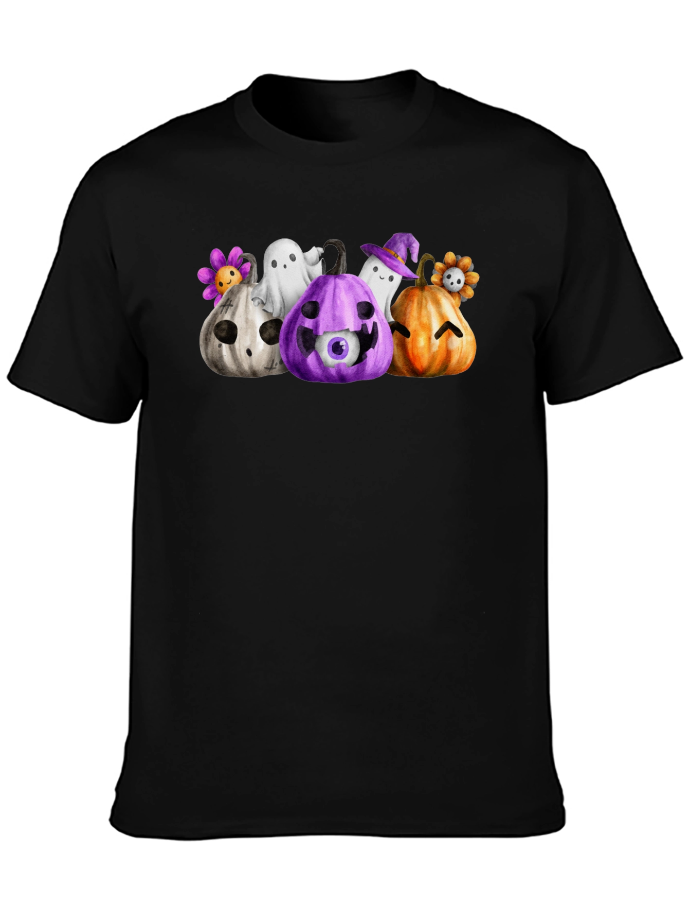 Halloween Pumpkin & Ghost Graphic Tee
