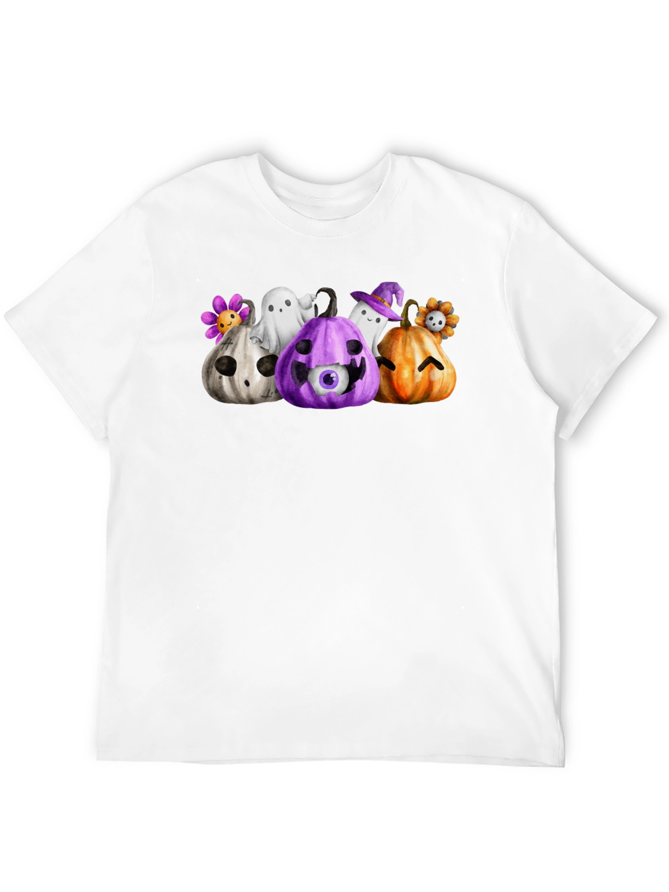 Halloween Pumpkin & Ghost Graphic Tee