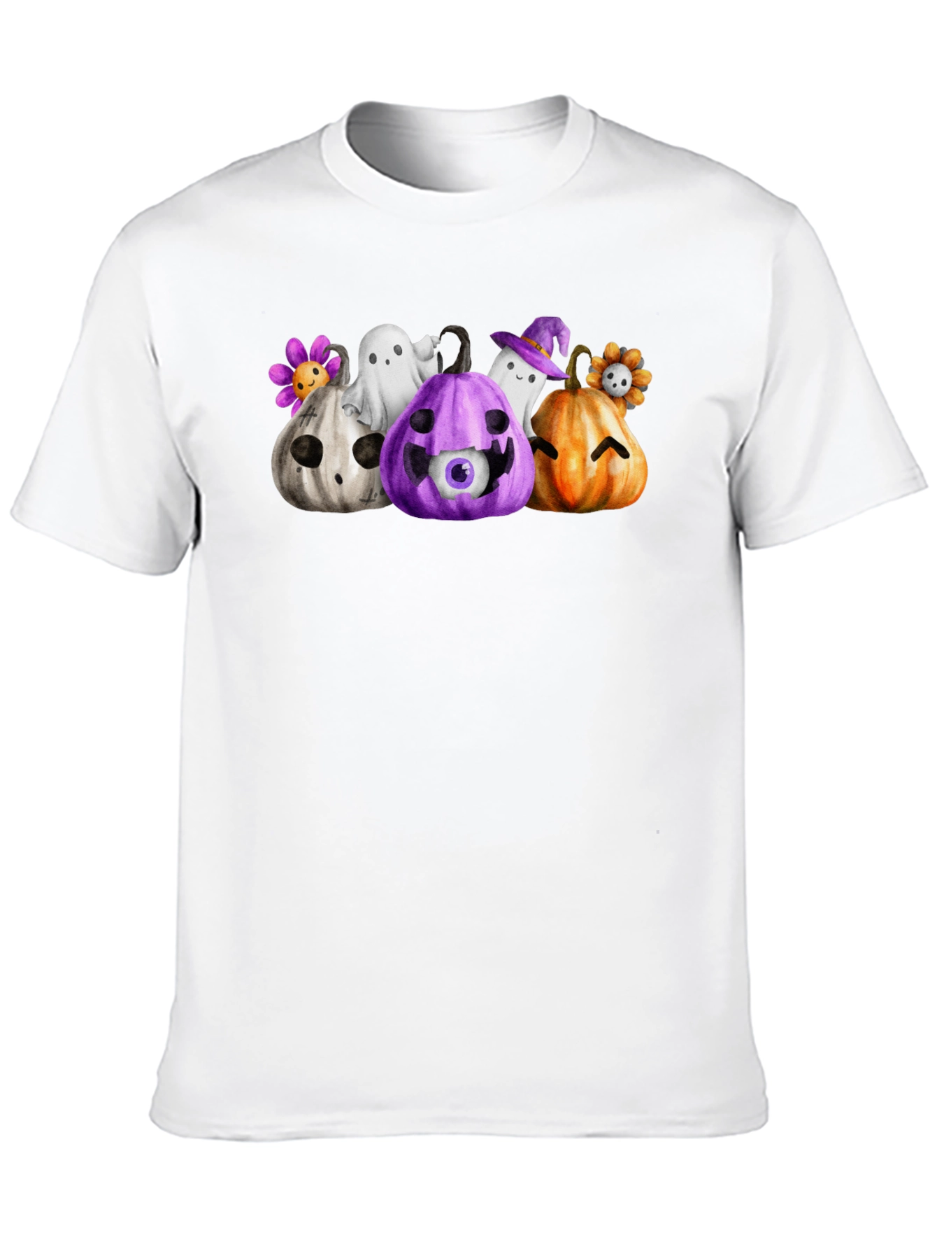 Halloween Pumpkin & Ghost Graphic Tee