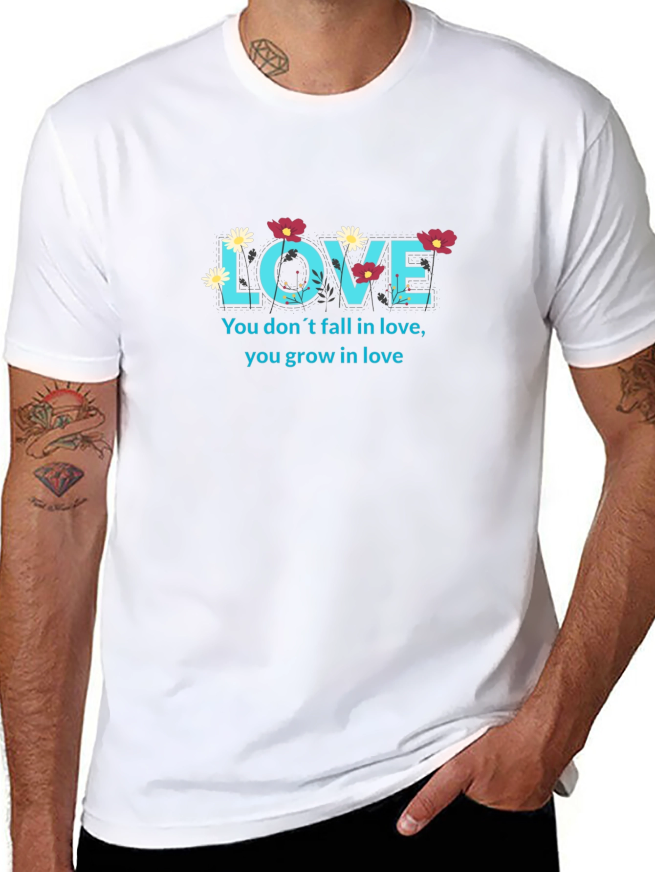 Love Grows T-Shirt - Floral Design