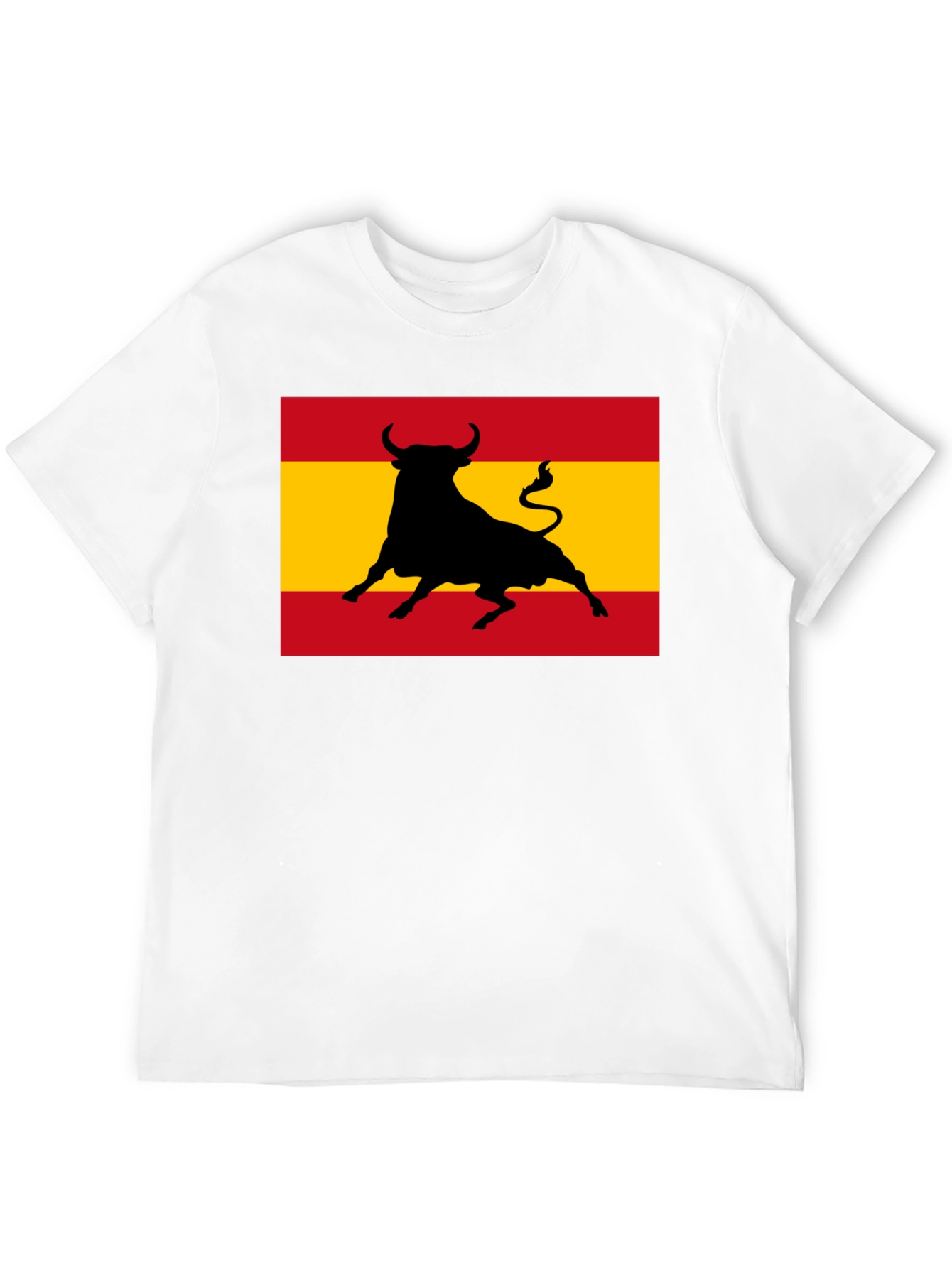 Spanish Bull Flag Graphic Tee - Black