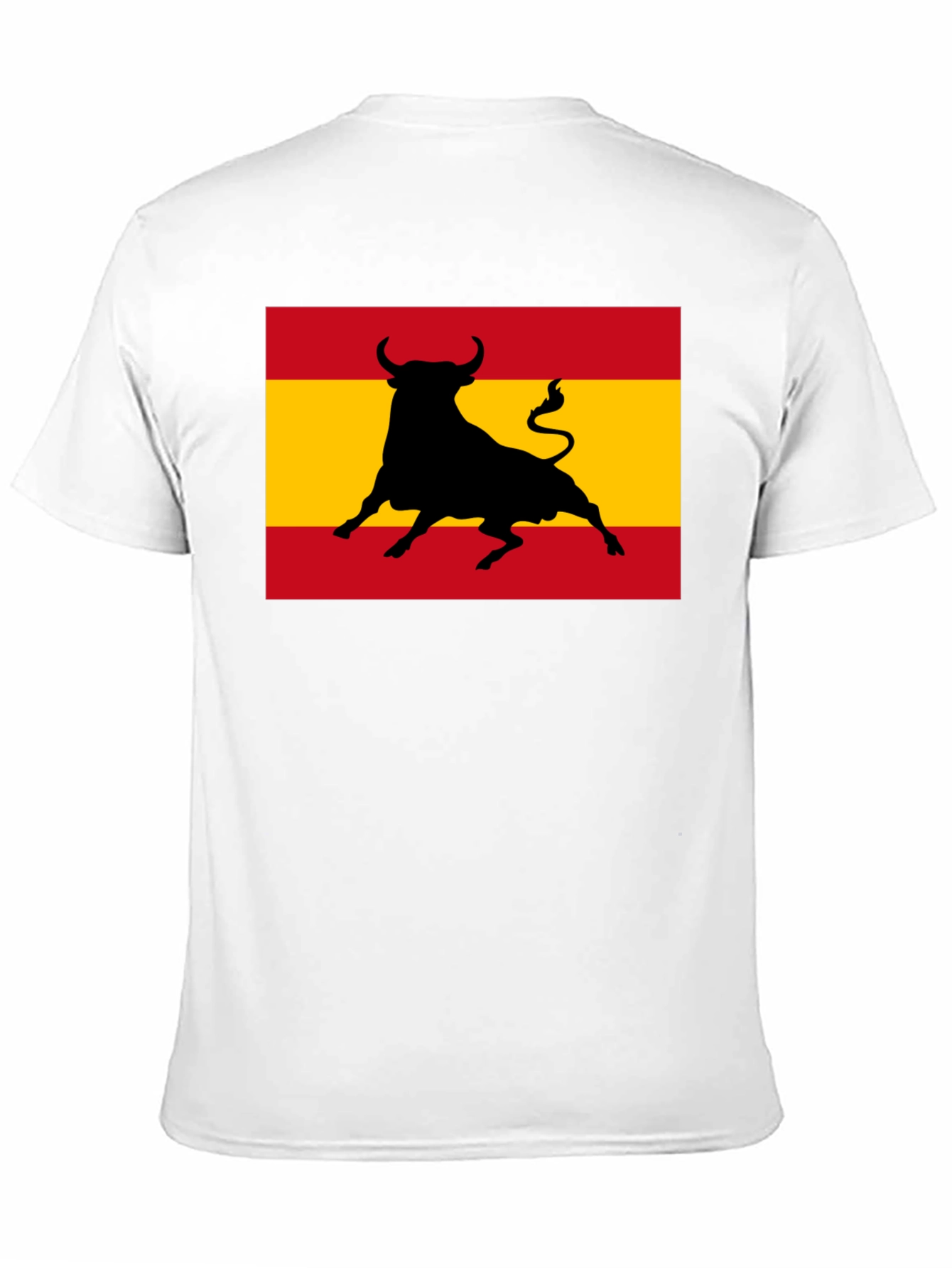 Spanish Bull Flag Graphic Tee - Black