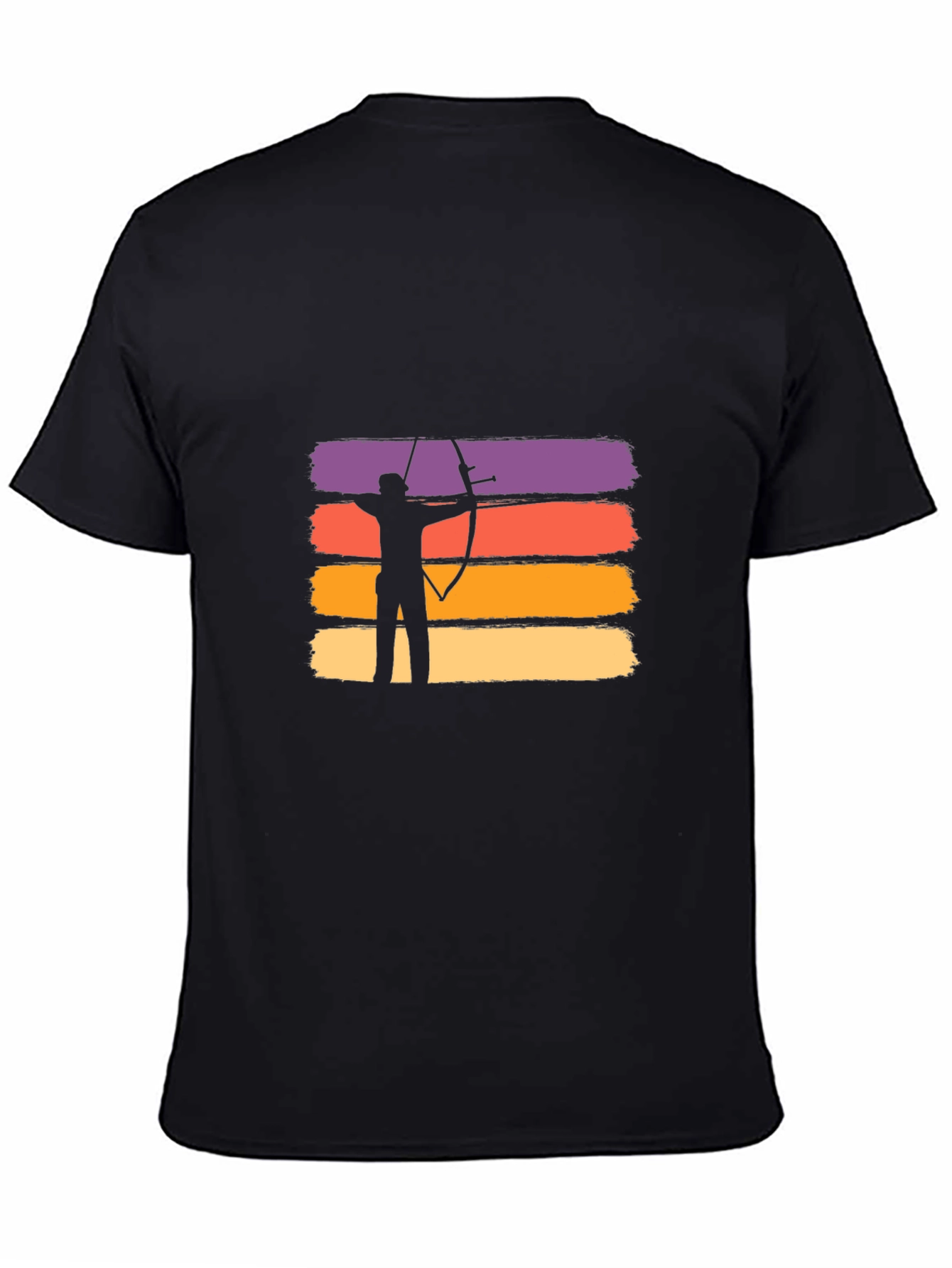Archery Sunset Graphic T-Shirt - Black