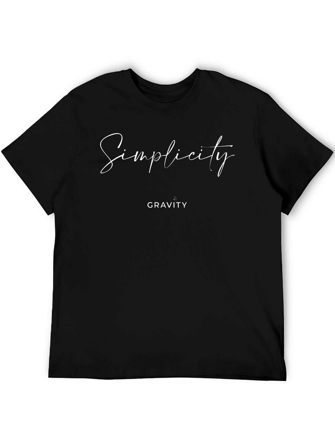 Simplicity Gravity Black Graphic Tee for Men