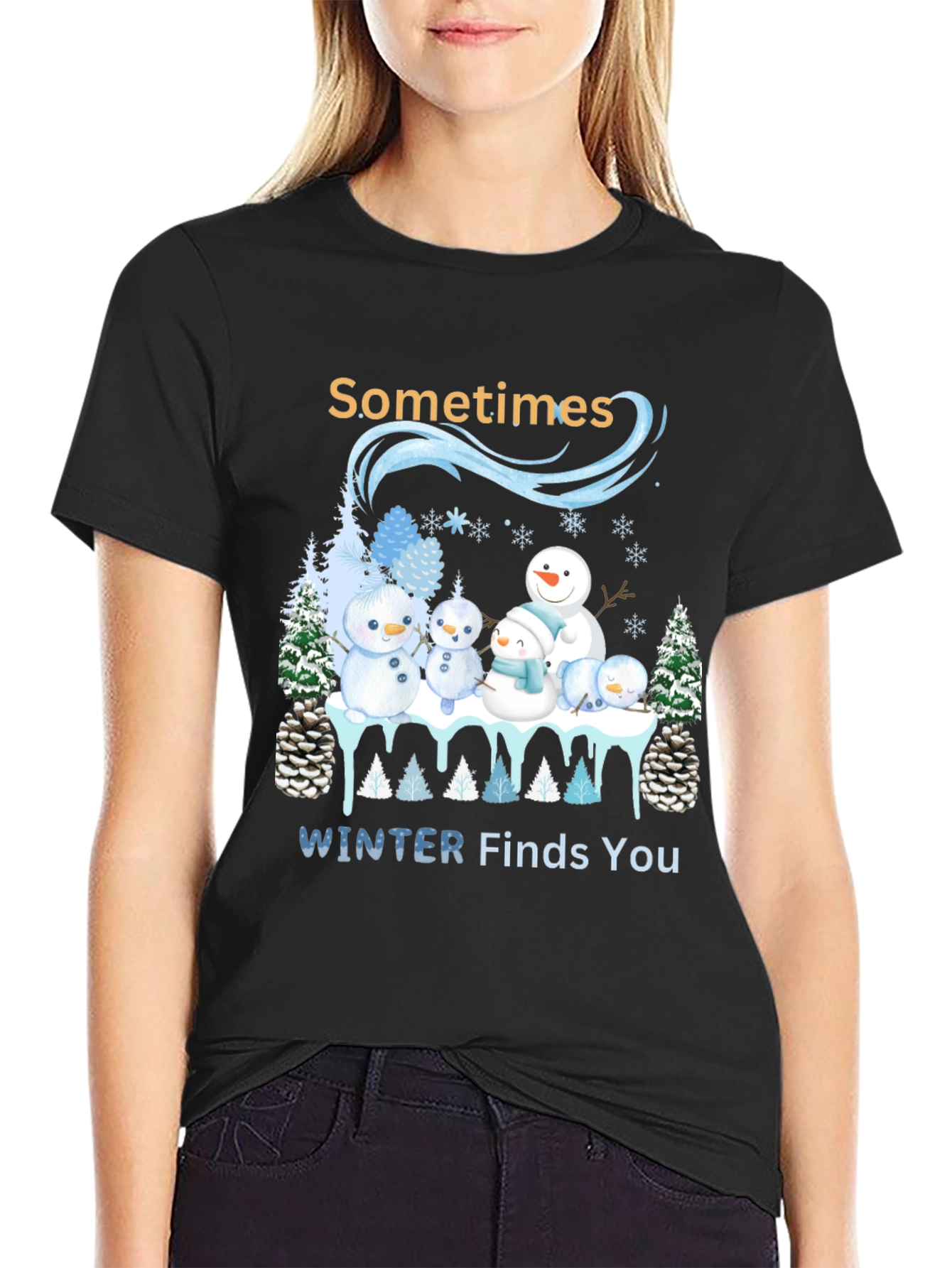 Winter Snowman Family T-Shirt