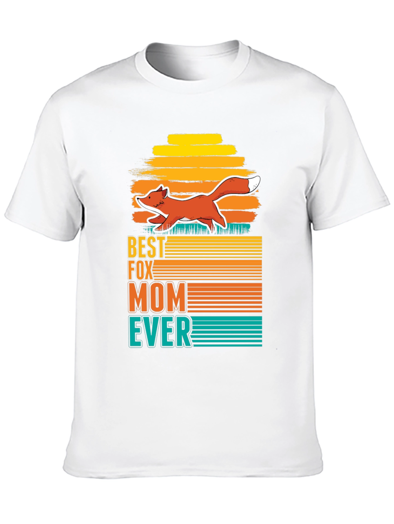 Best Fox Mom Ever Graphic T-Shirt - Black