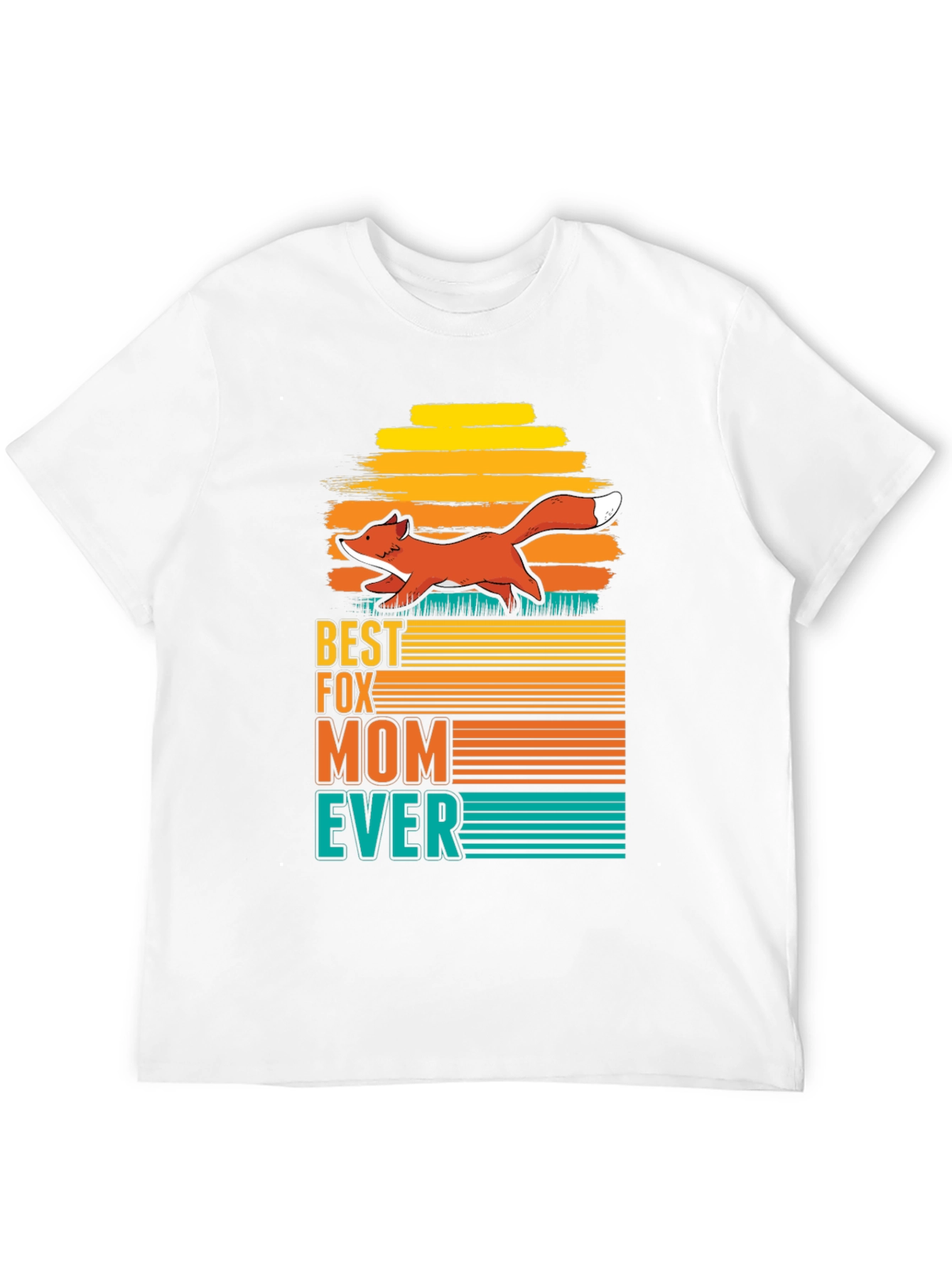 Best Fox Mom Ever Graphic T-Shirt - Black