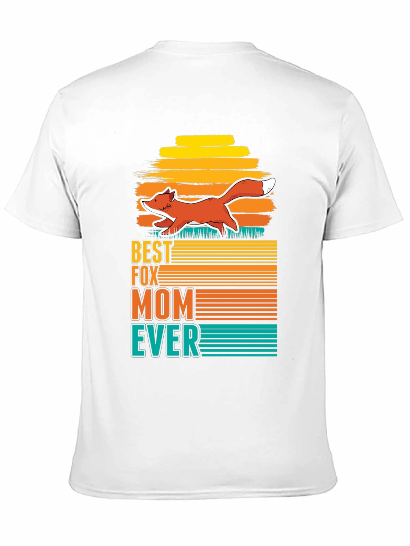 Best Fox Mom Ever Graphic T-Shirt - Black