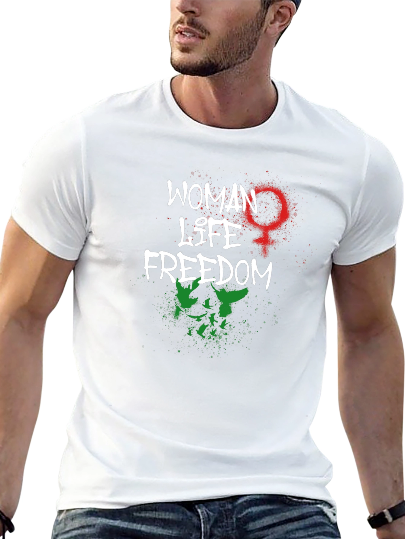 Woman Life Freedom T-Shirt - Empowering Graphic Tee
