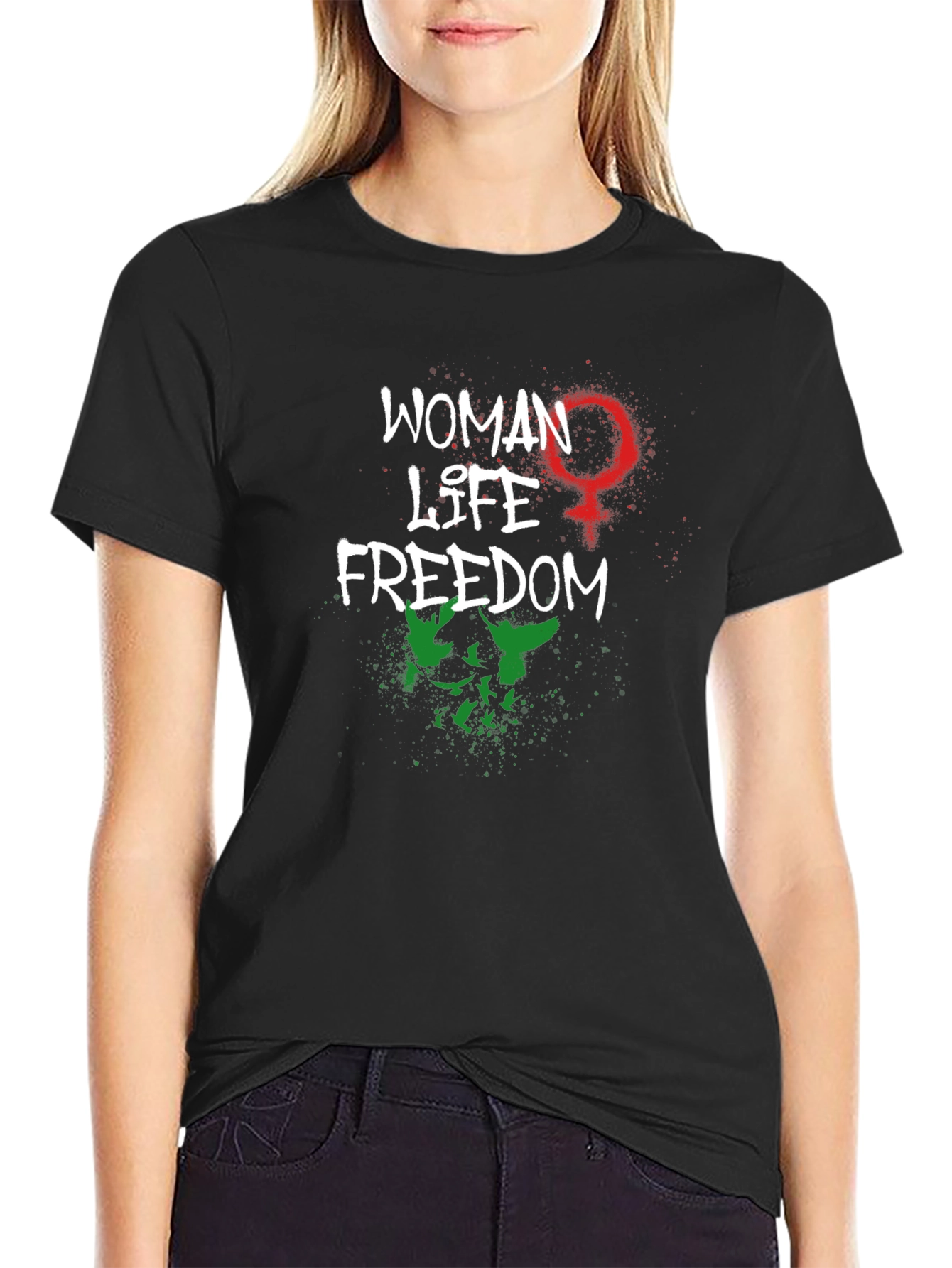 Woman Life Freedom T-Shirt - Empowering Graphic Tee