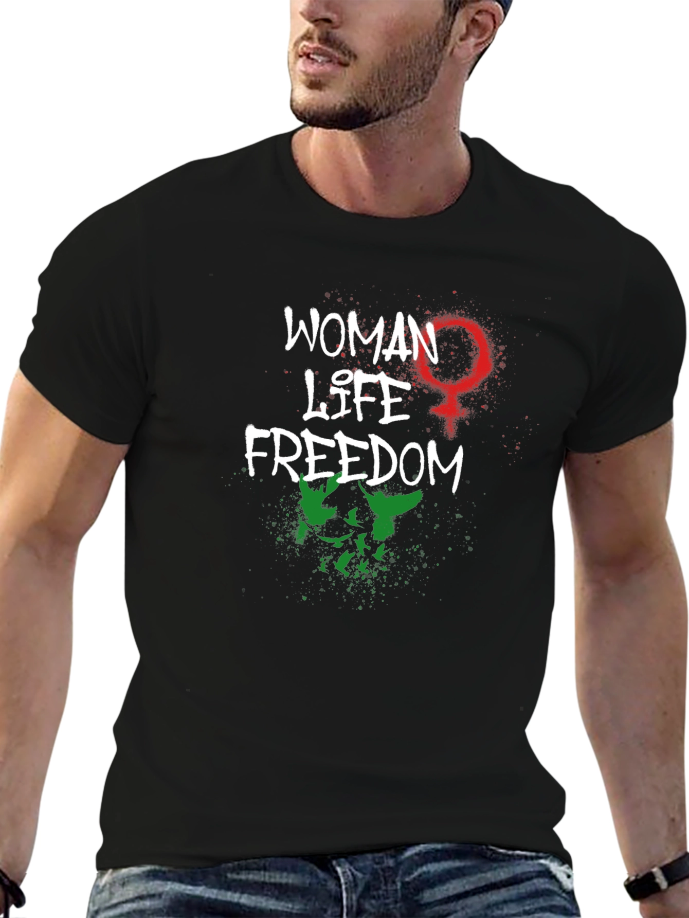 Woman Life Freedom T-Shirt - Empowering Graphic Tee
