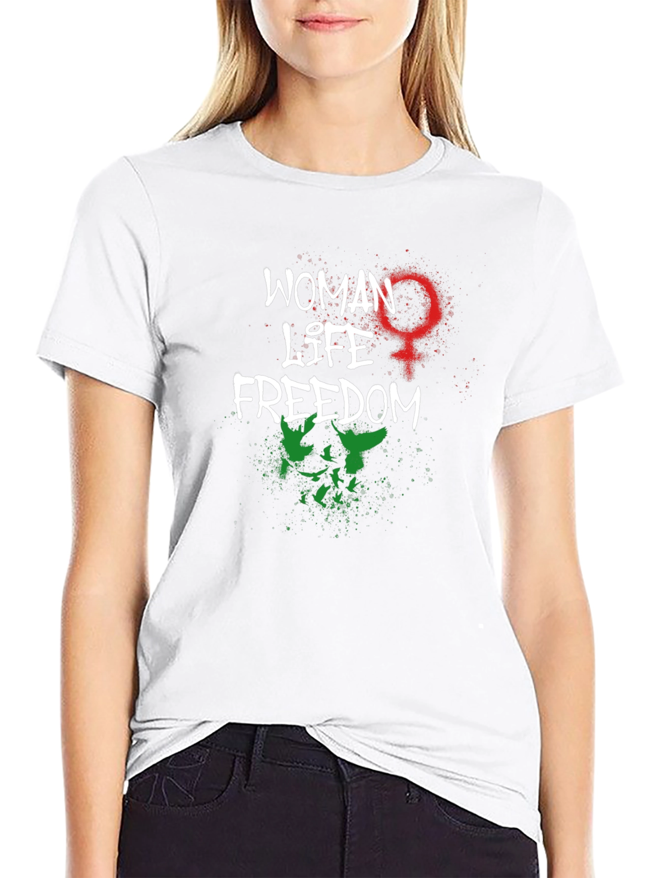 Woman Life Freedom T-Shirt - Empowering Graphic Tee