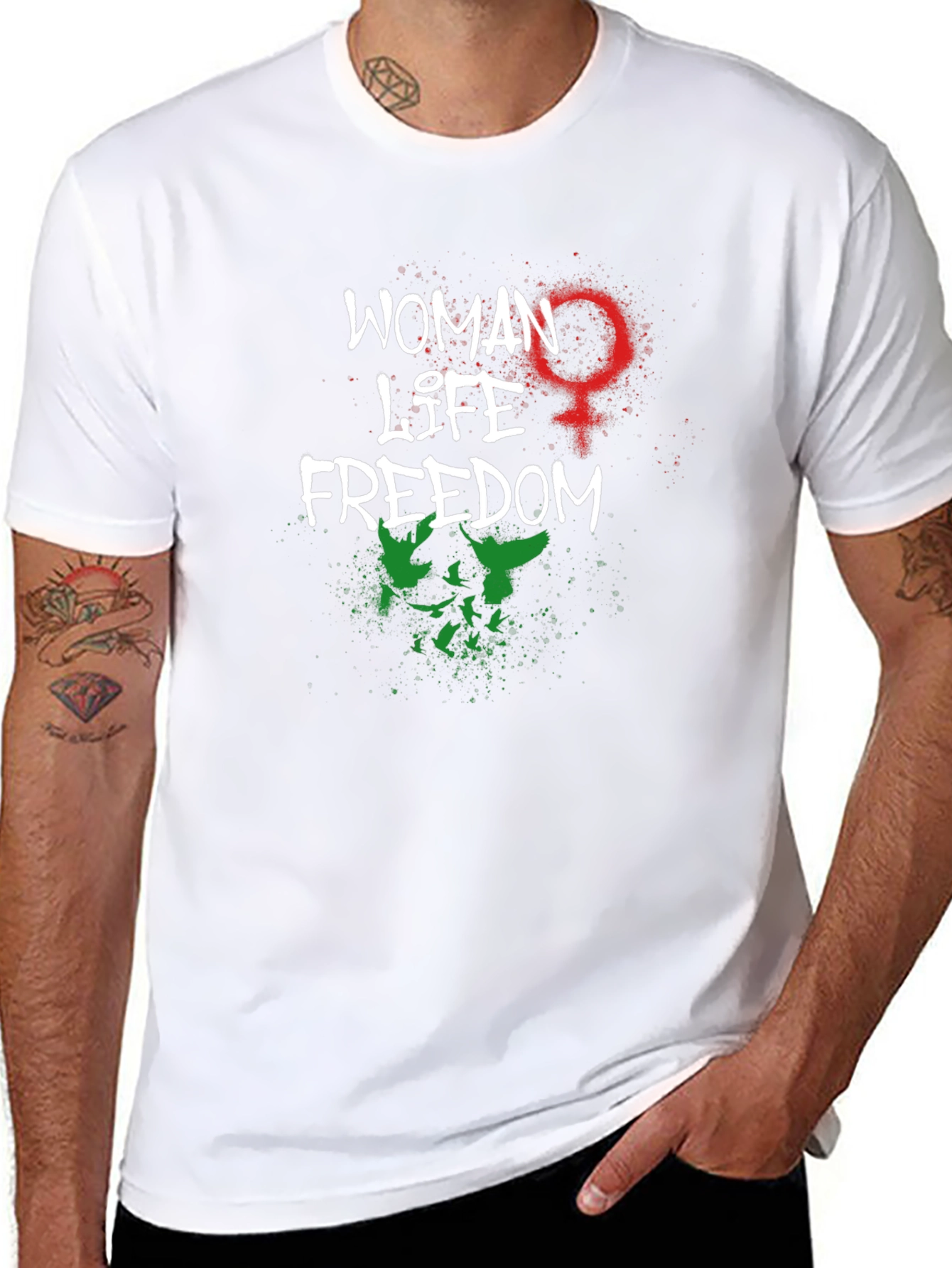 Woman Life Freedom T-Shirt - Empowering Graphic Tee