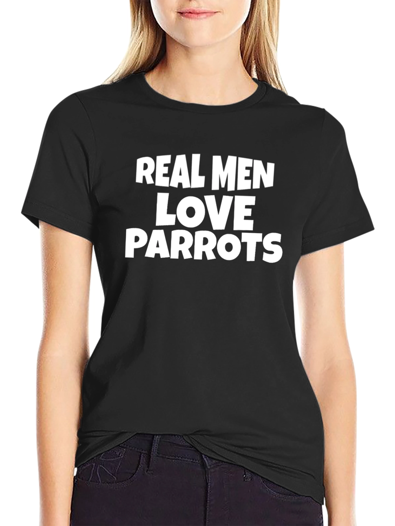 Real Men Love Parrots Graphic Tee