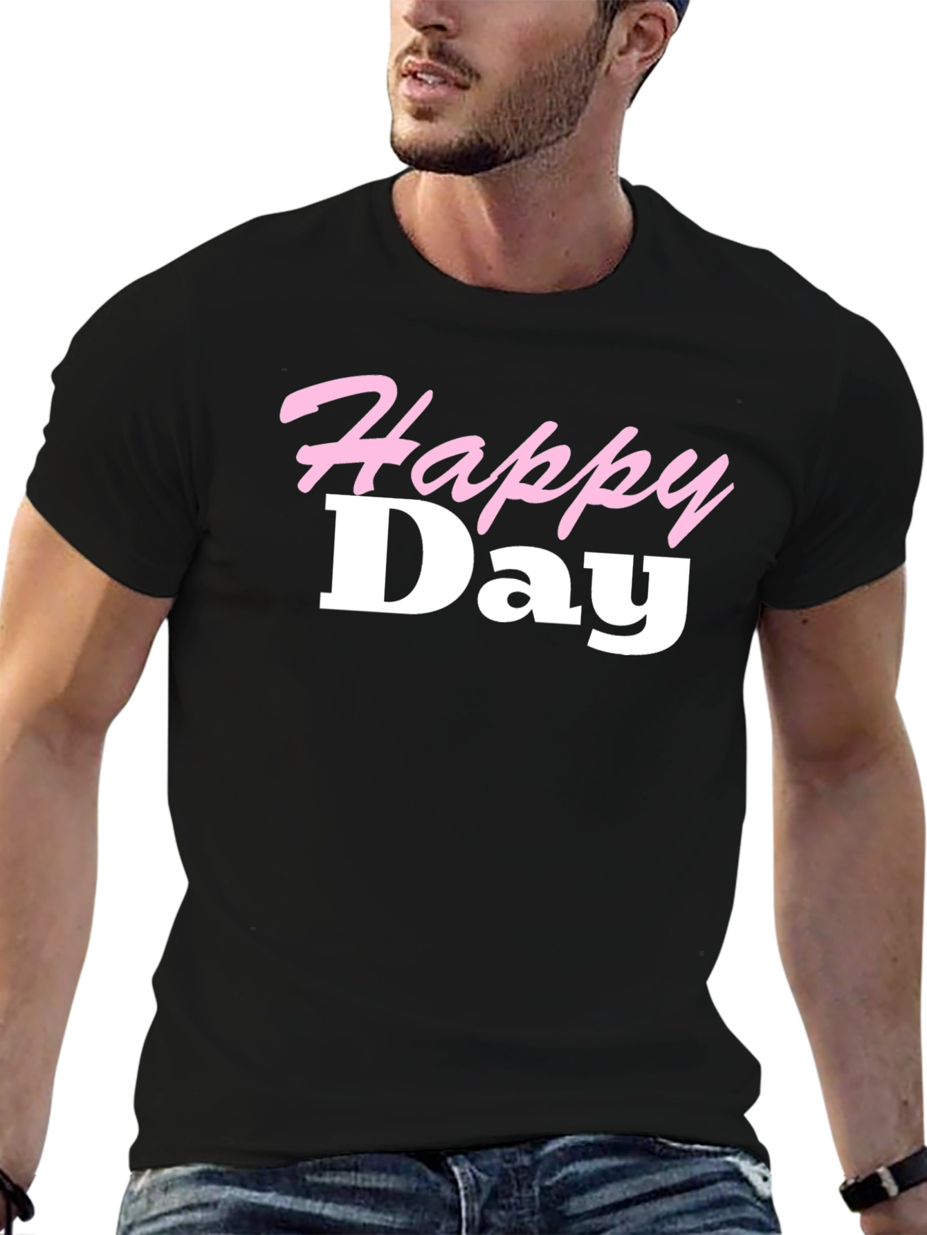 Happy Day Black T-Shirt