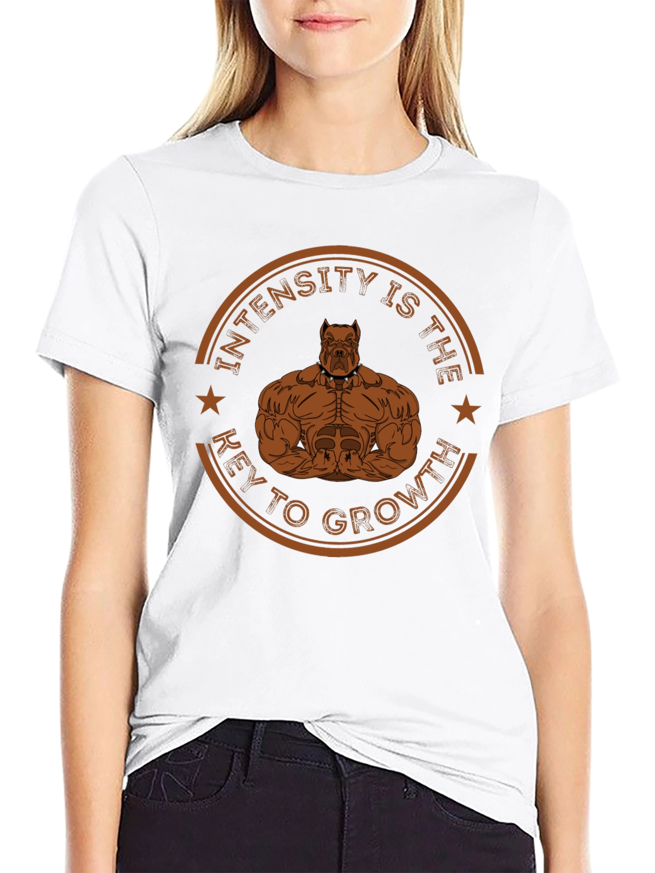 Intensity Growth T-Shirt: Pitbull Gym Motivation