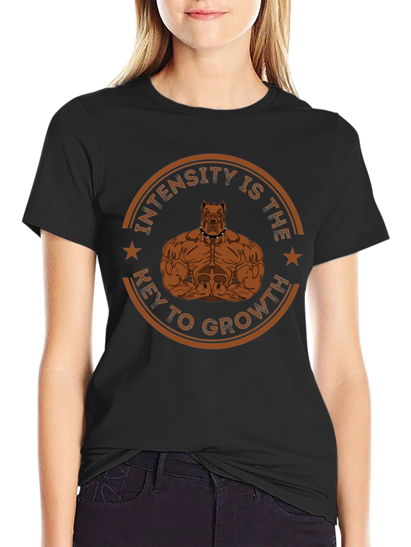 Intensity Growth T-Shirt: Pitbull Gym Motivation