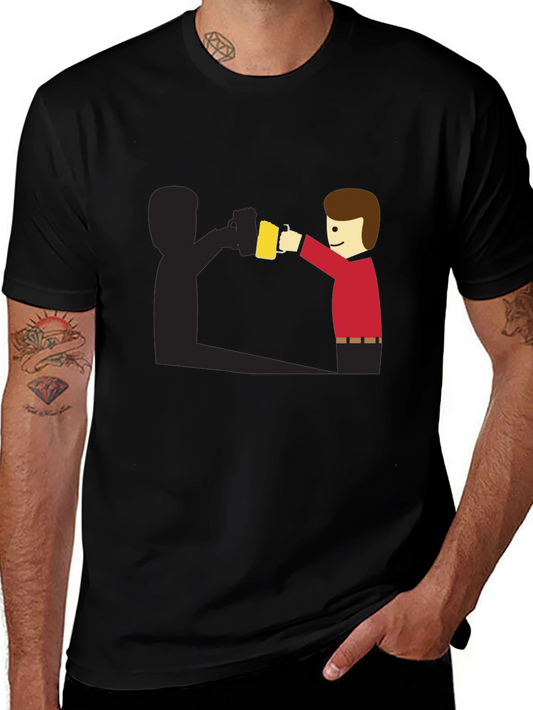 Funny Shadow Beer Lover T-Shirt