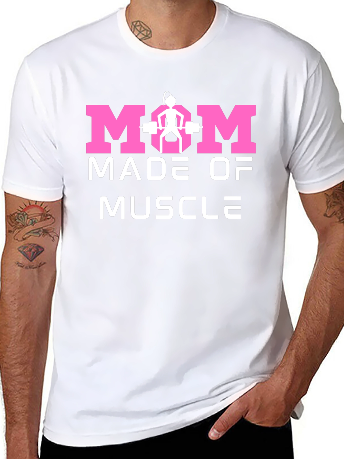 Mom Made of Muscle Black T-Shirt