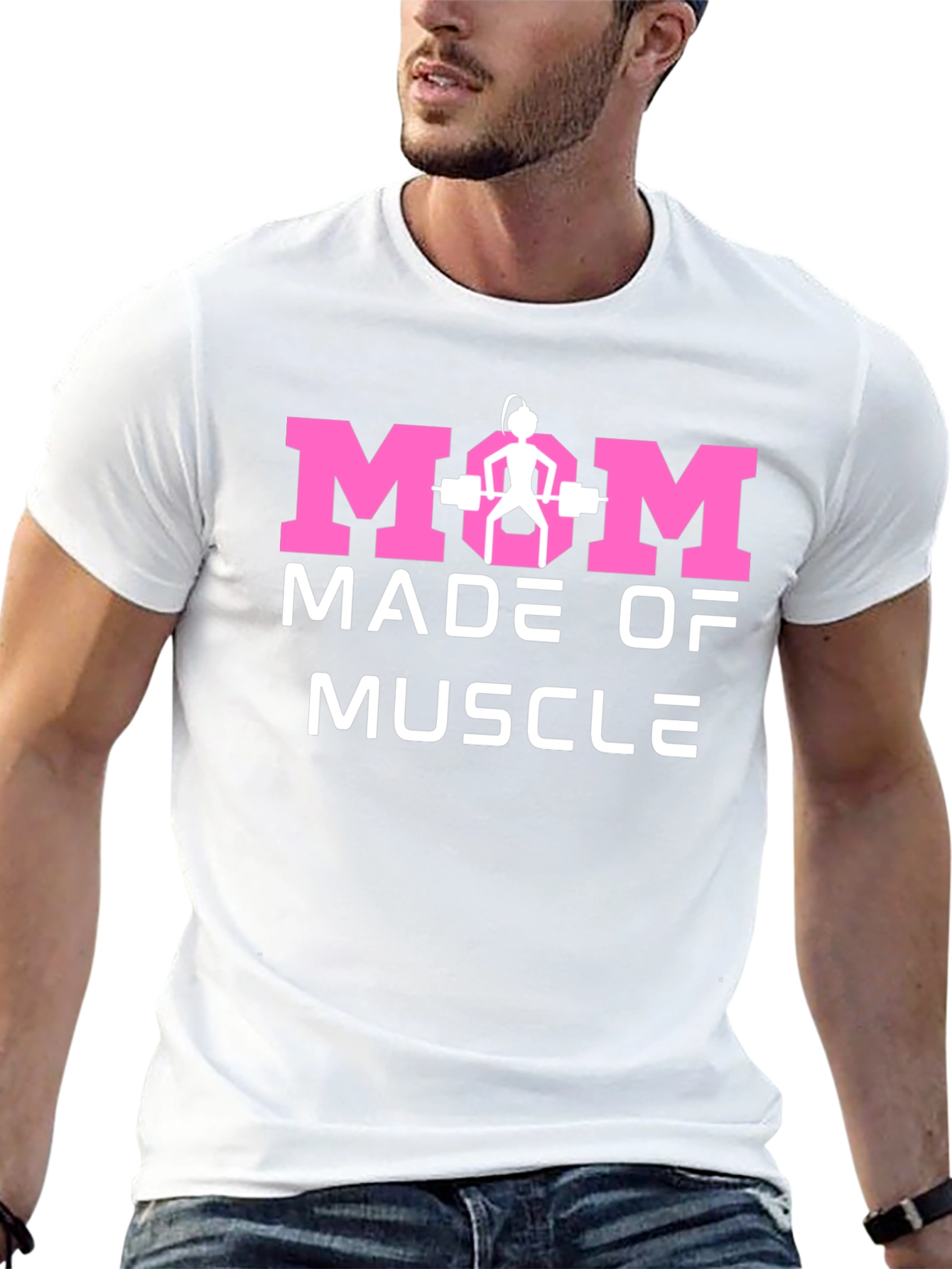 Mom Made of Muscle Black T-Shirt
