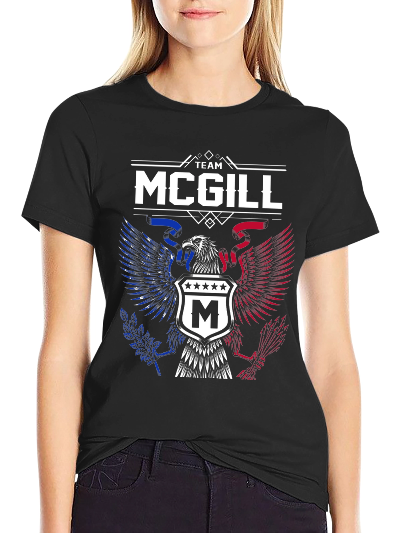Team McGill Eagle Patriotic T-Shirt