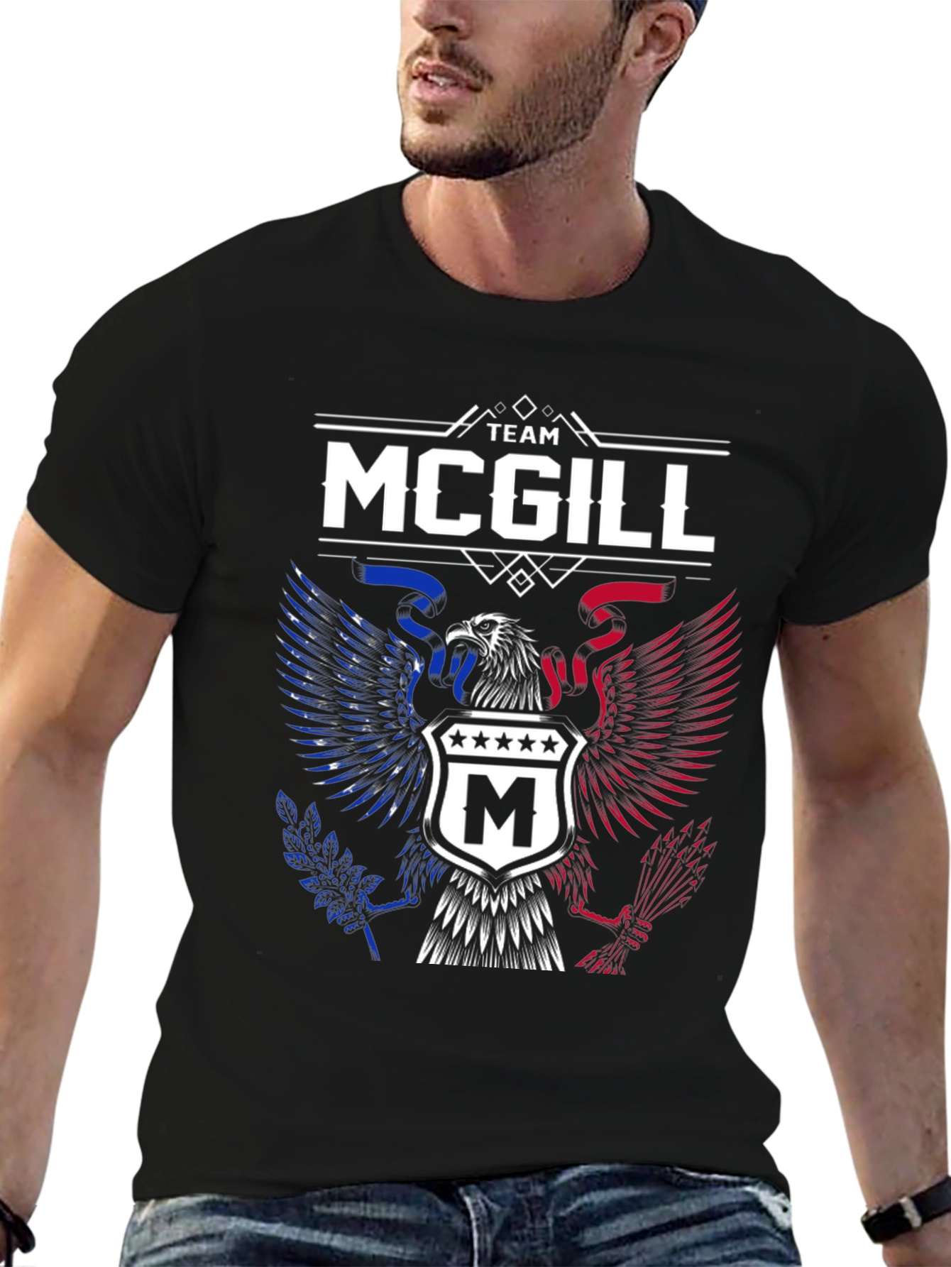 Team McGill Eagle Patriotic T-Shirt