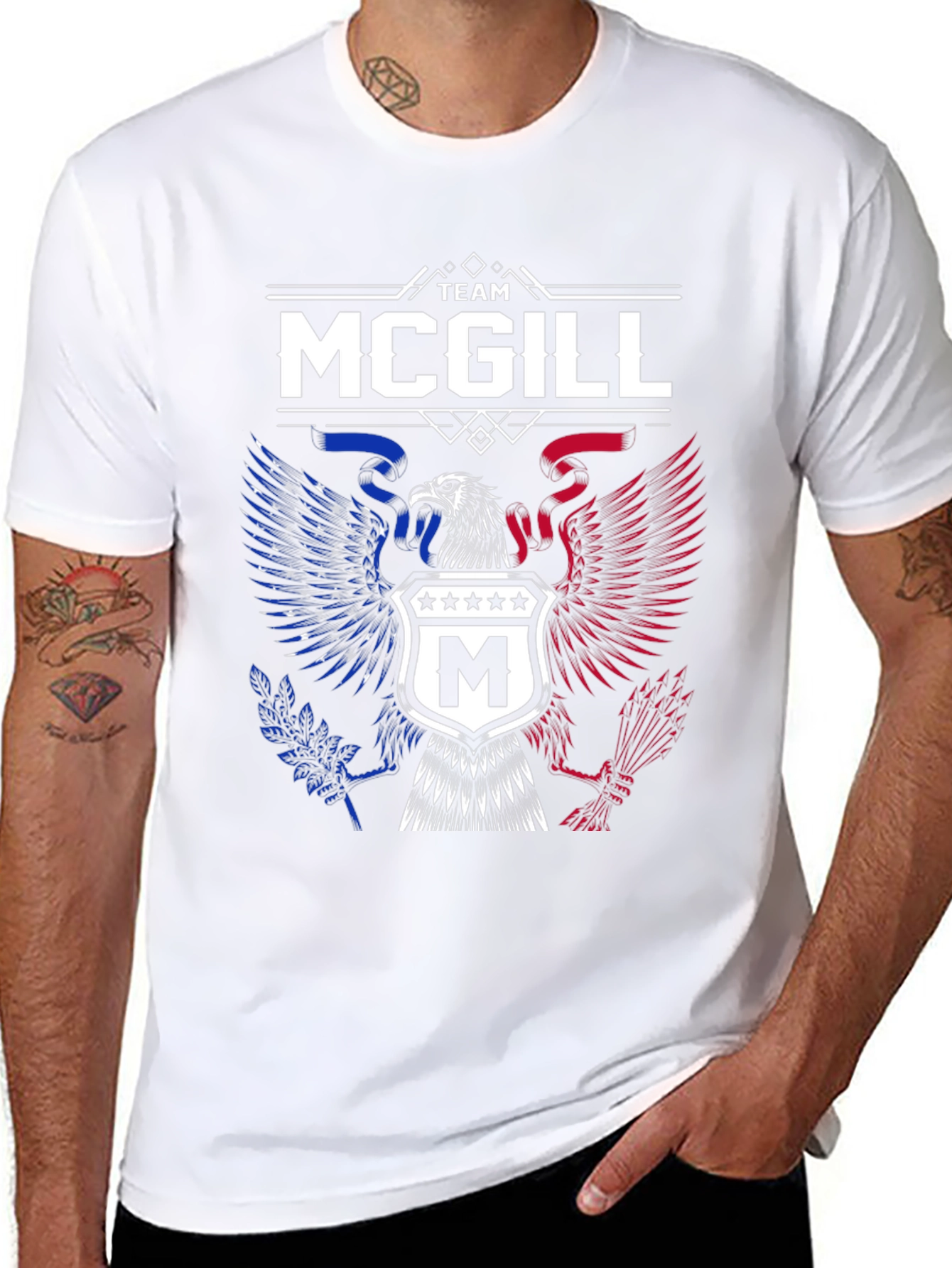 Team McGill Eagle Patriotic T-Shirt