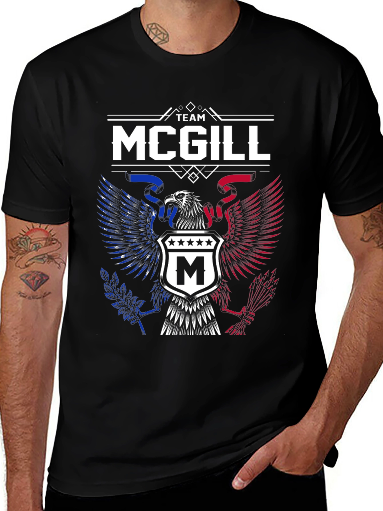 Team McGill Eagle Patriotic T-Shirt